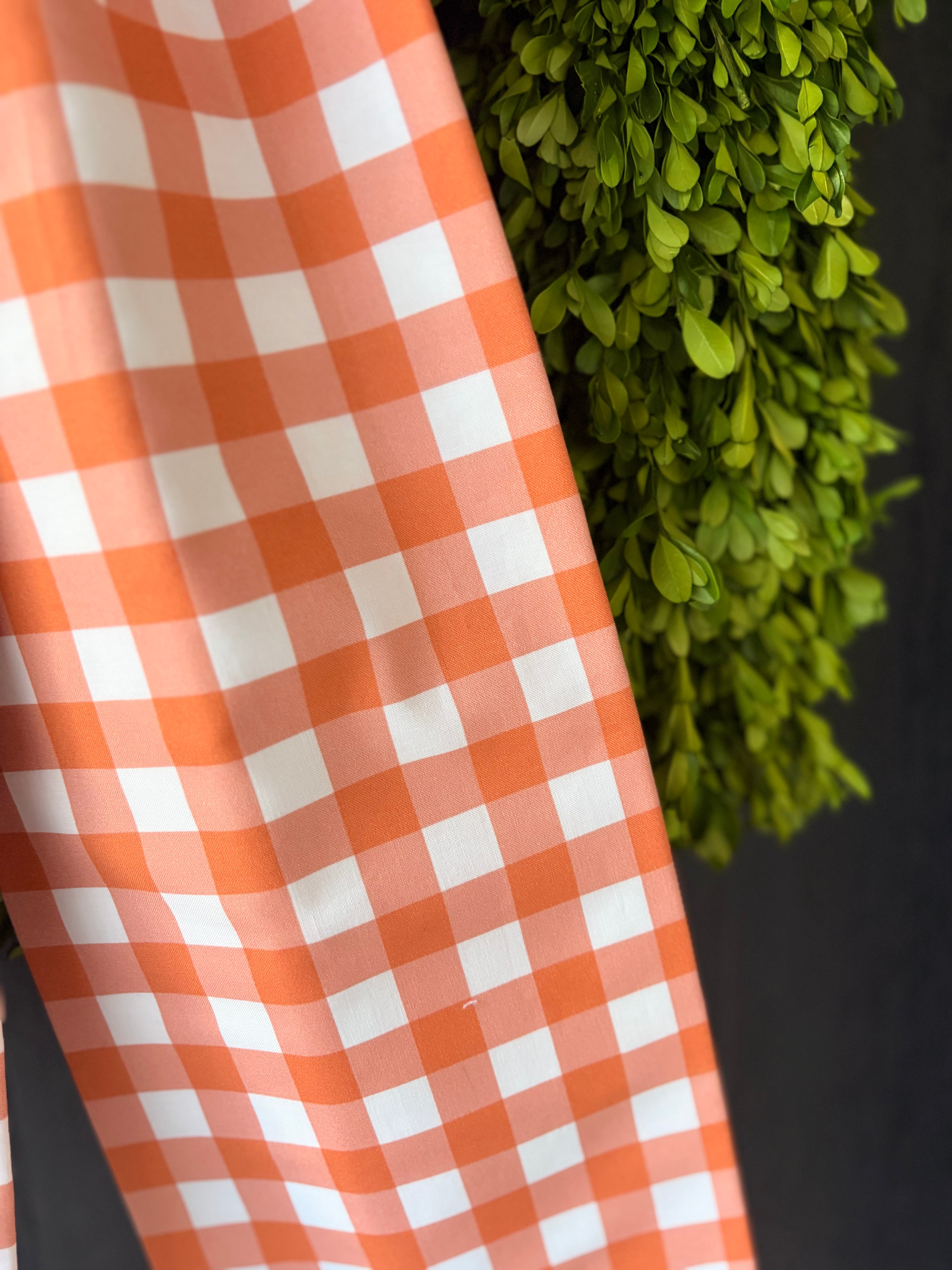 The Georgia Peach Gingham Bow