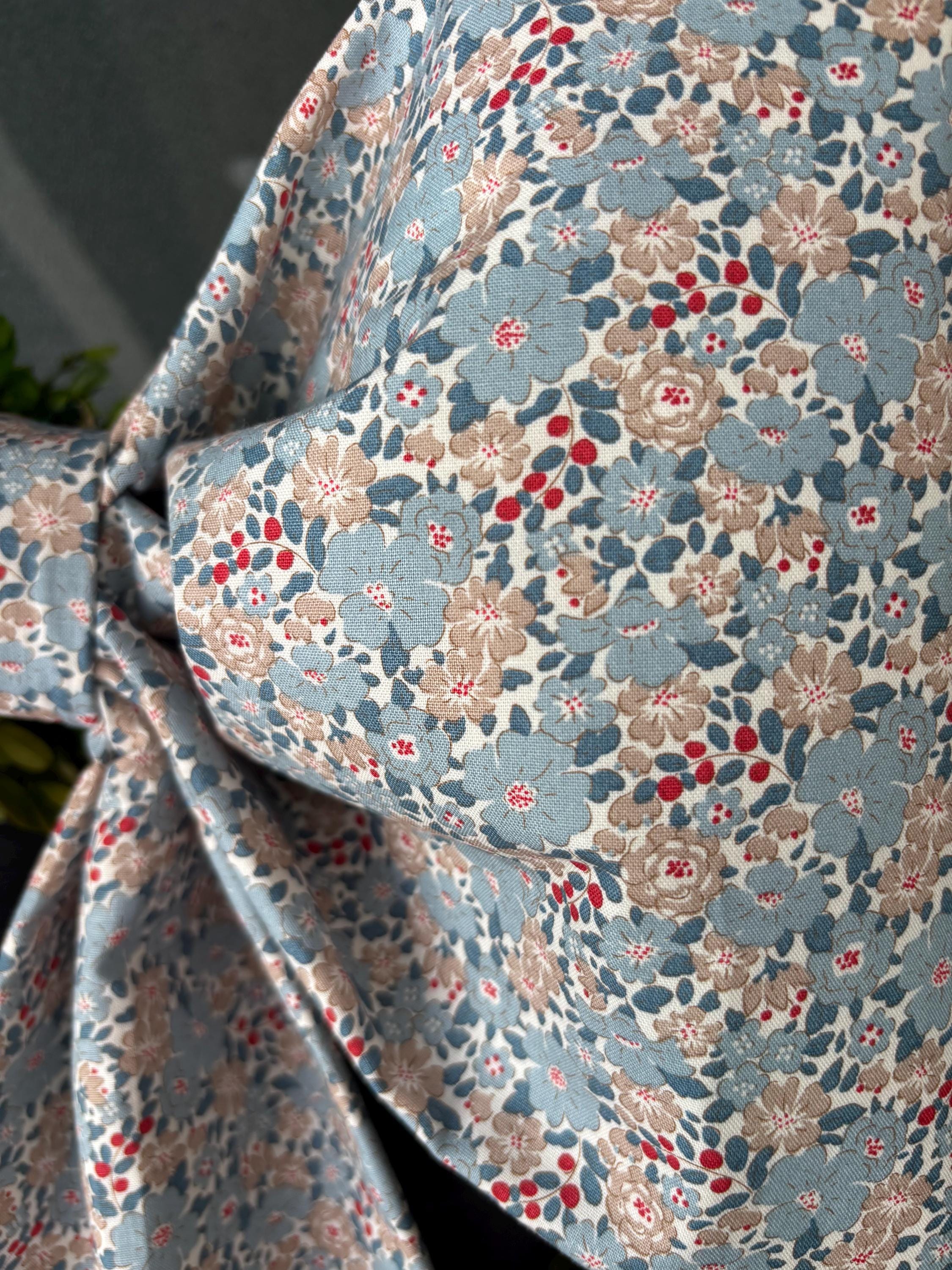 Bleu Petits Fleurs Bow