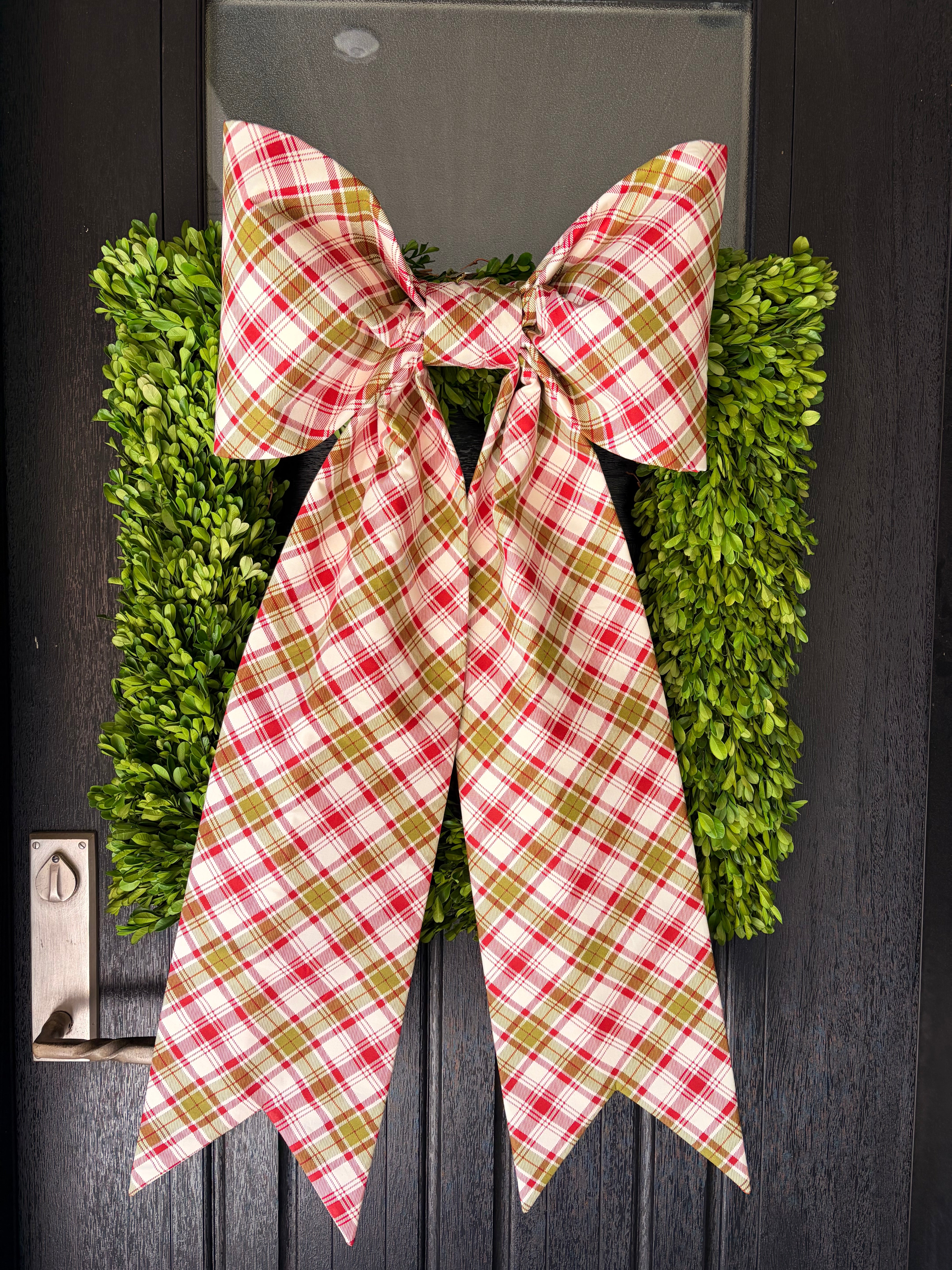 The Mistletoe Tartan Bow
