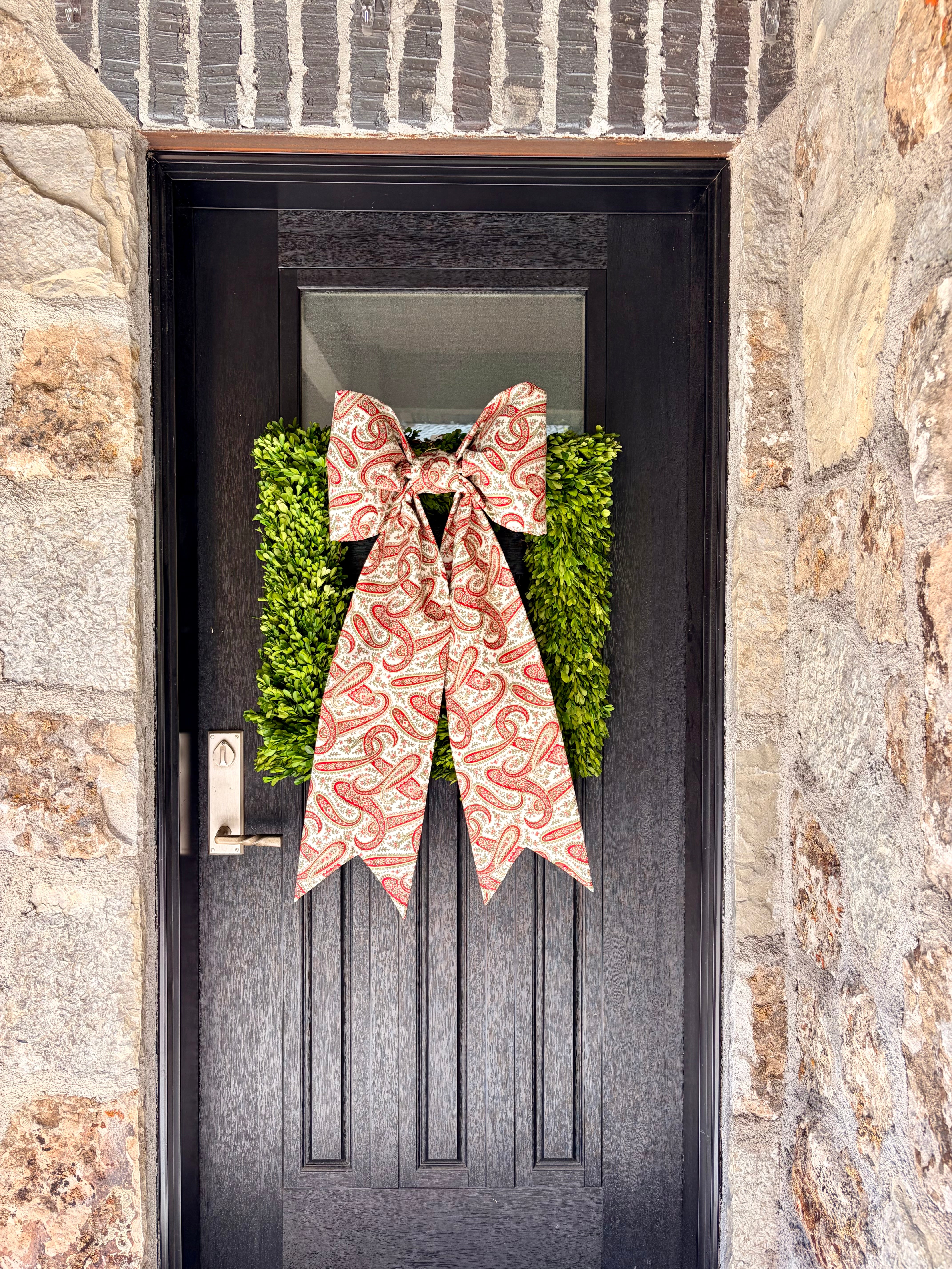The Winterberry Paisley Bow