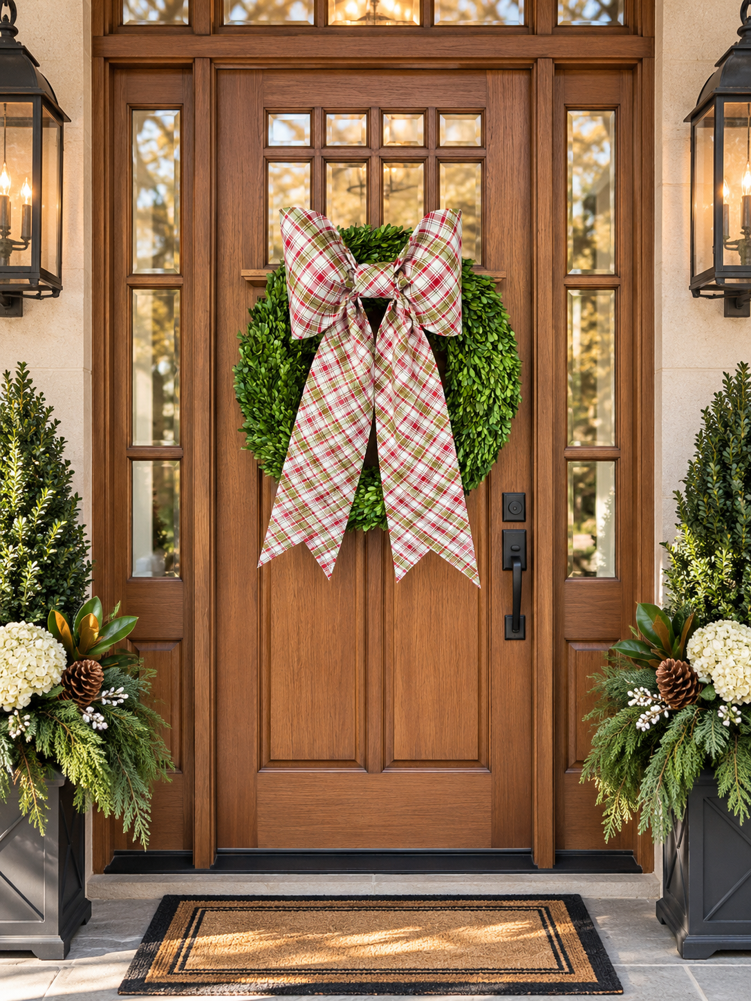 The Mistletoe Tartan Bow