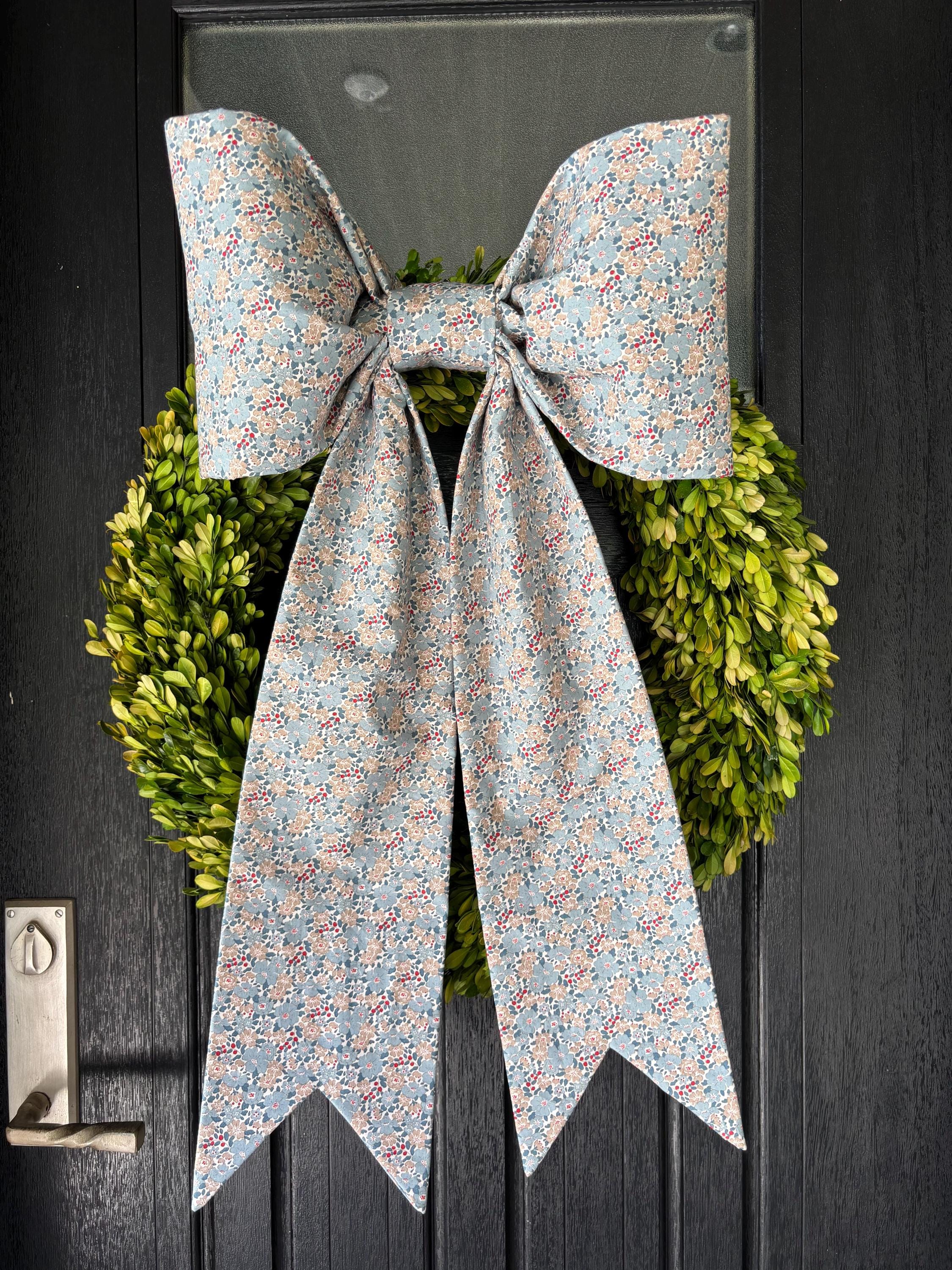 Bleu Petits Fleurs Bow