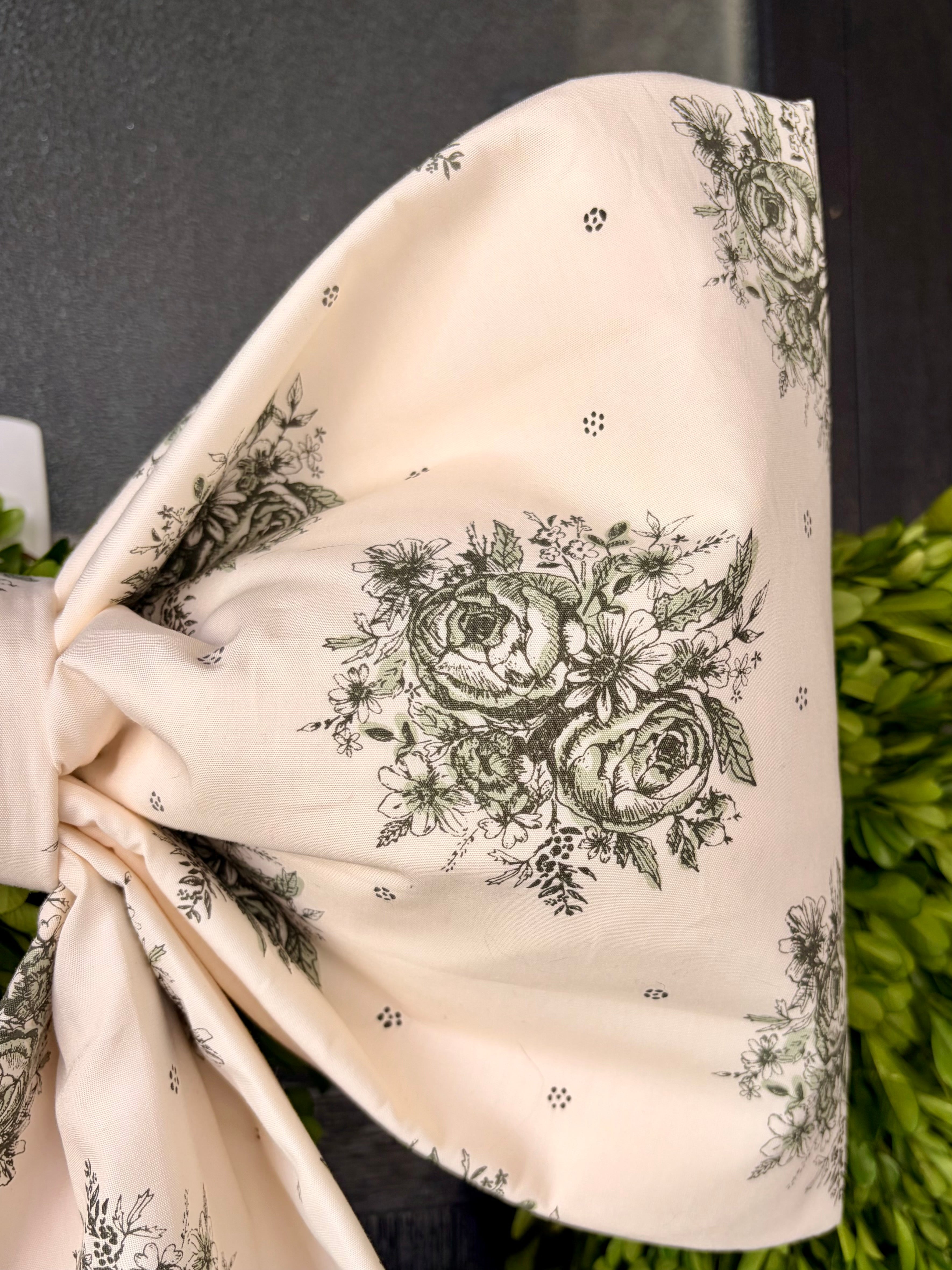 The Winter Garden Toile Bow