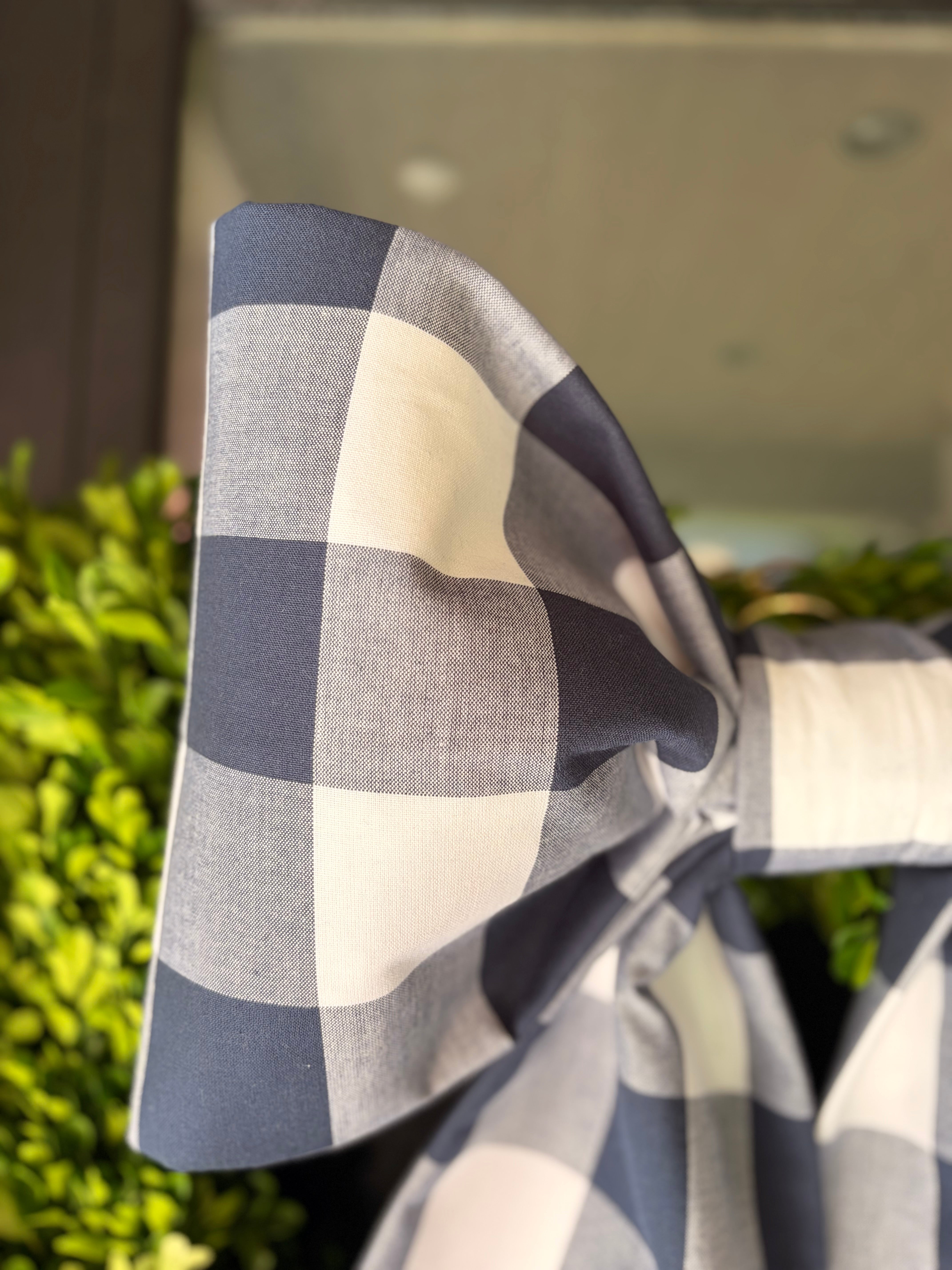 The Blue Manor Check Bow
