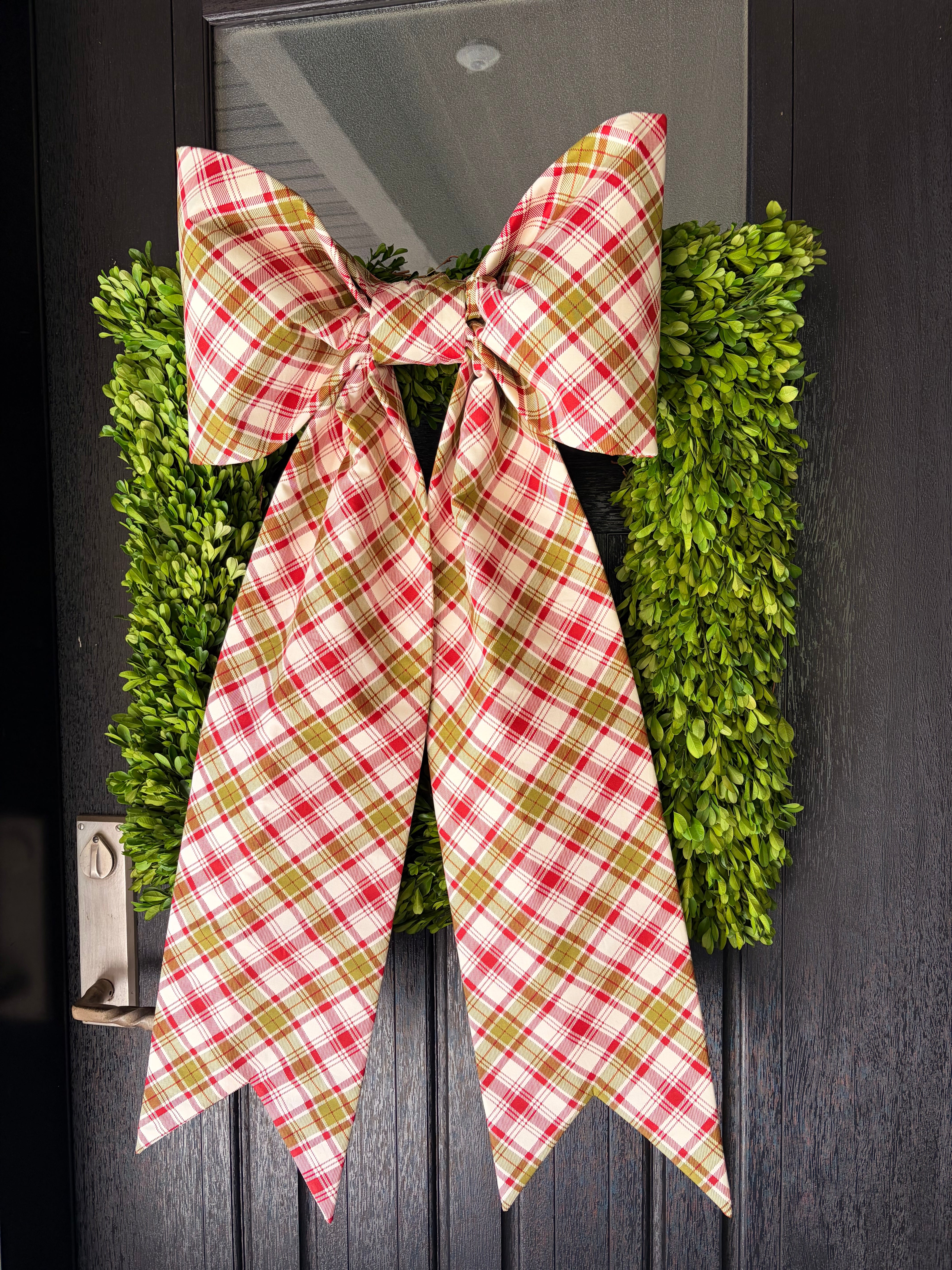The Mistletoe Tartan Bow