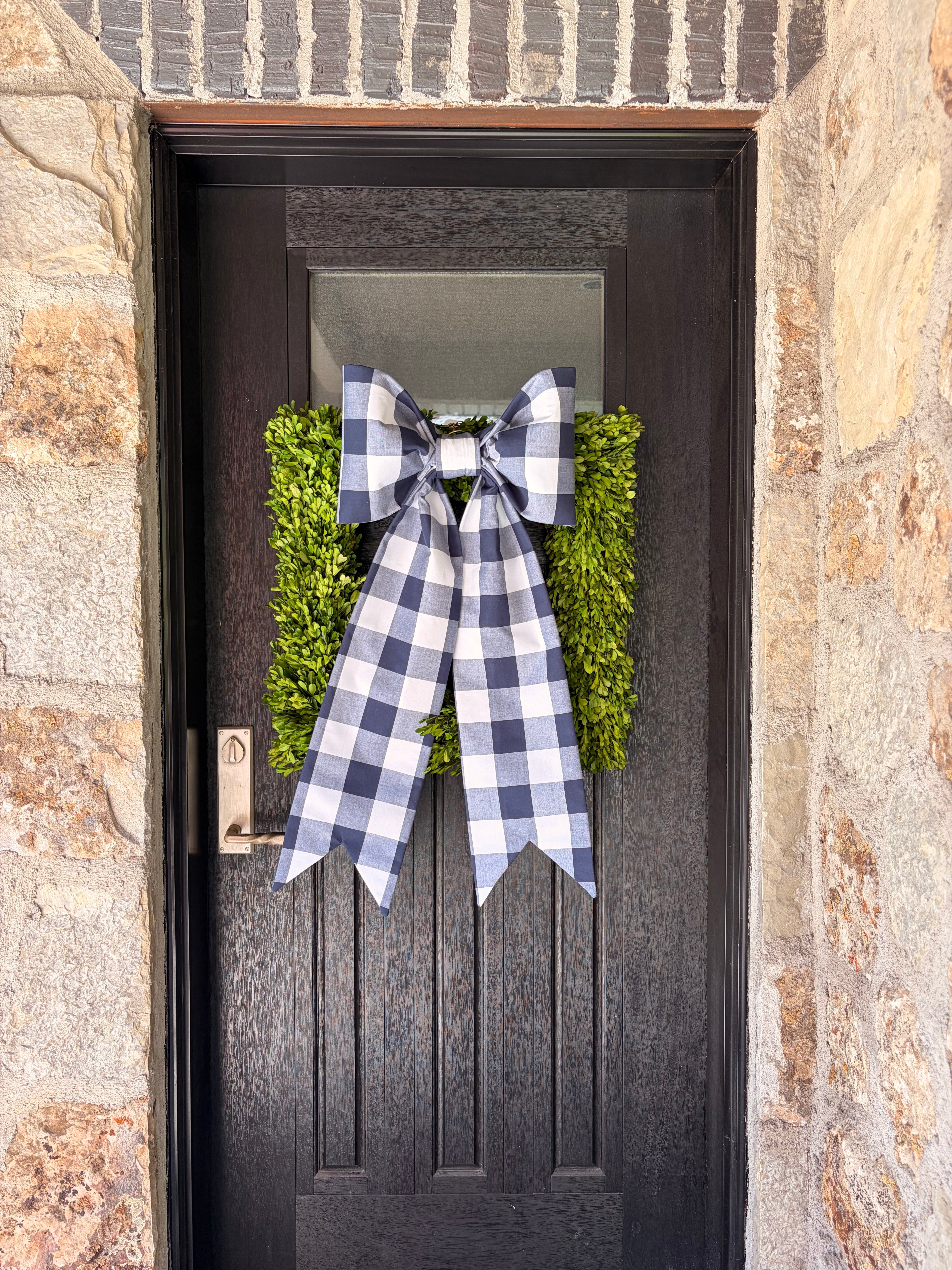The Blue Manor Check Bow