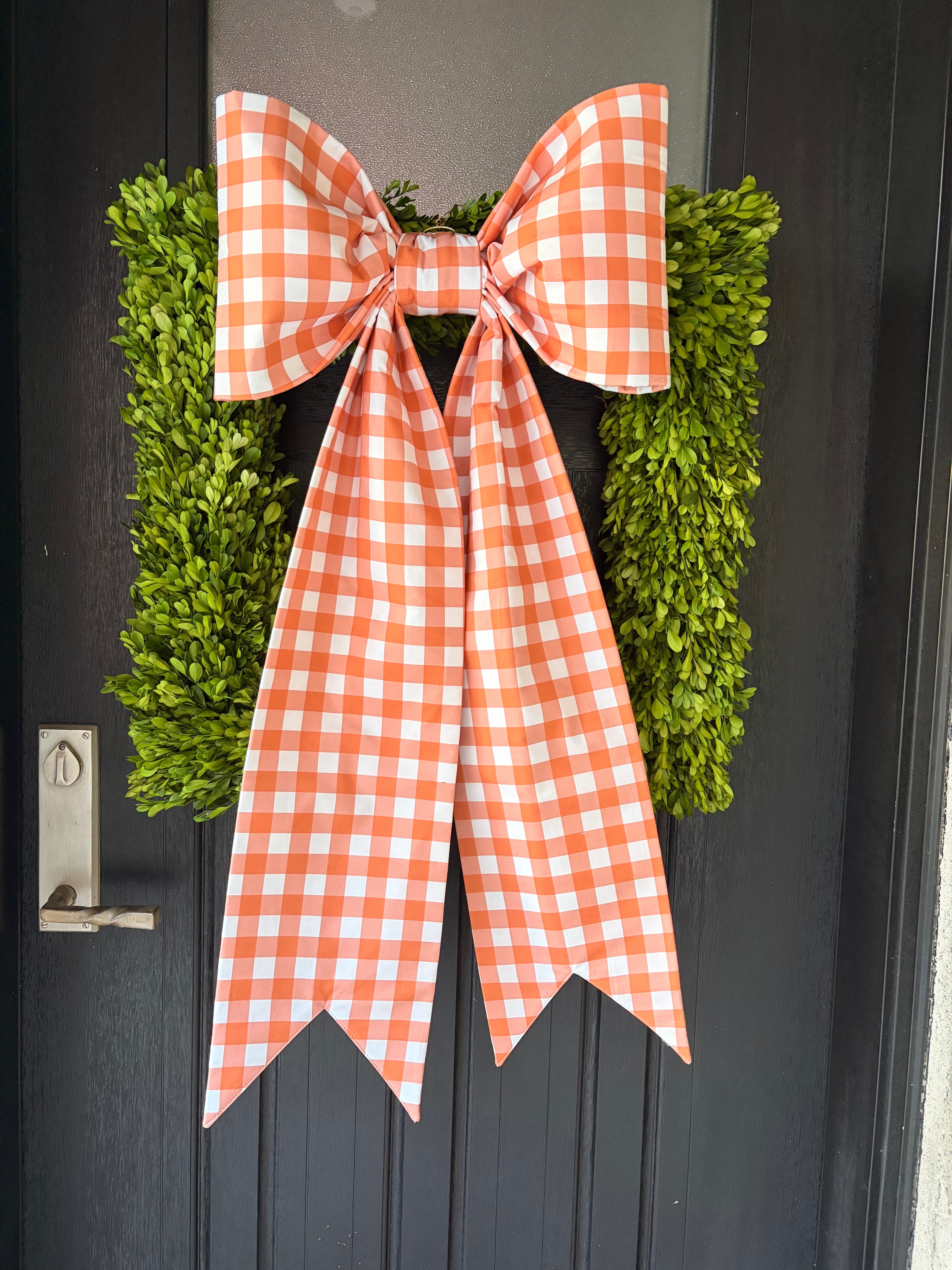 The Georgia Peach Gingham Bow