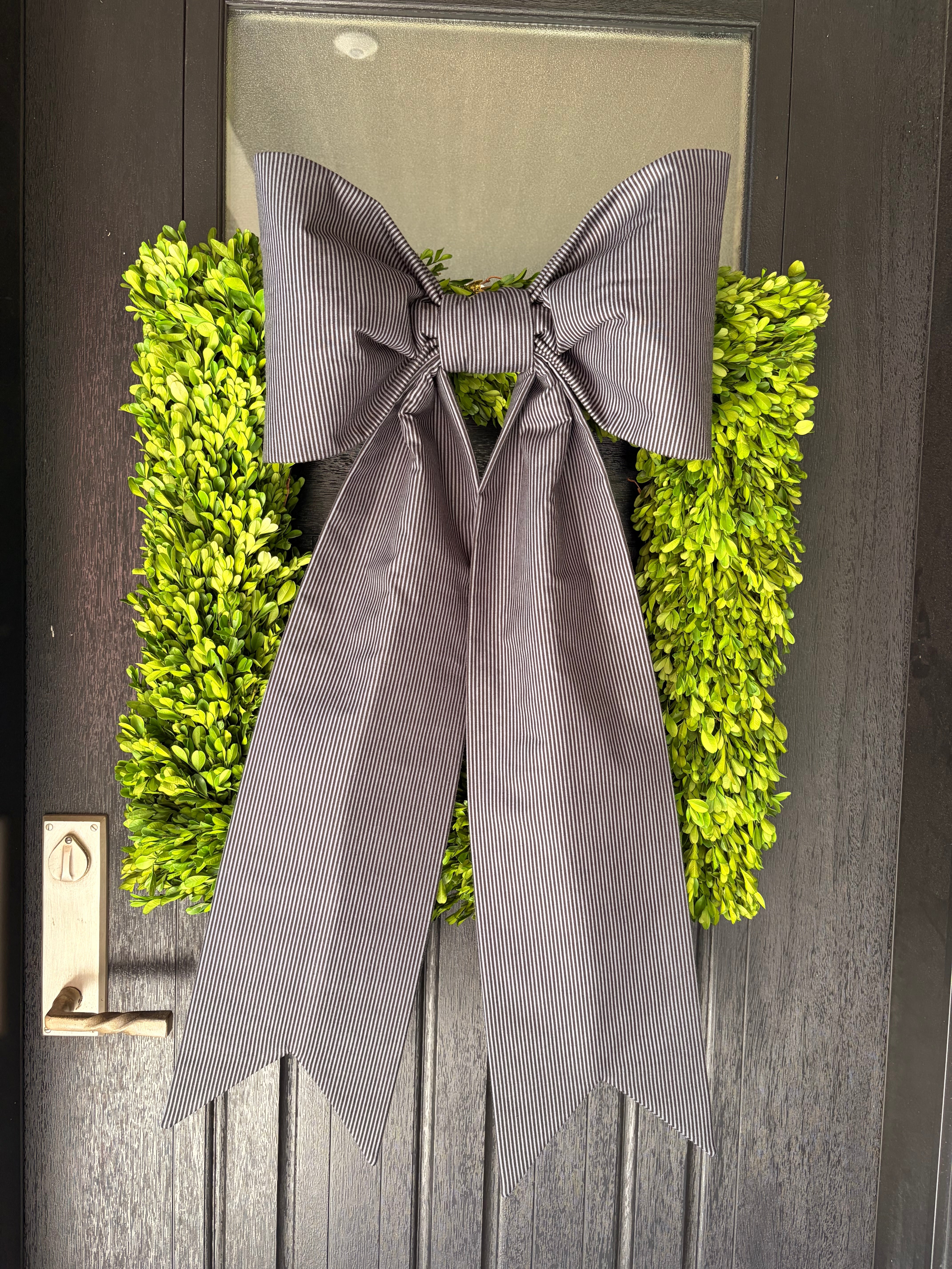 The Black Tie Ticking Bow