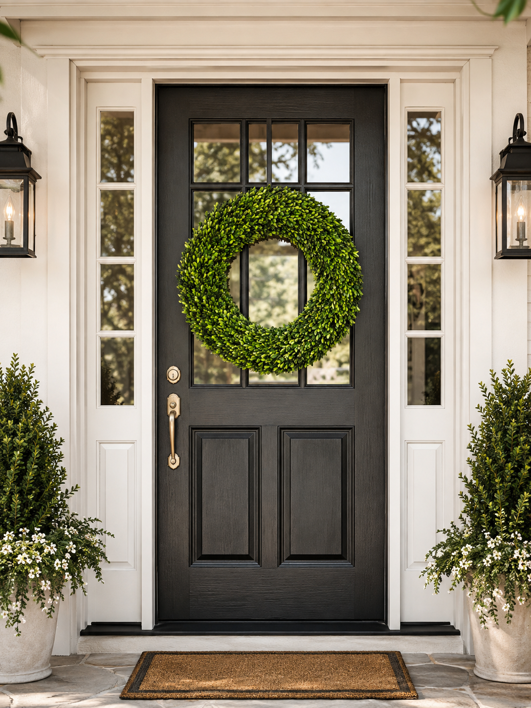 Preserved Boxwood Country
Manor Wreath - Round - 30”