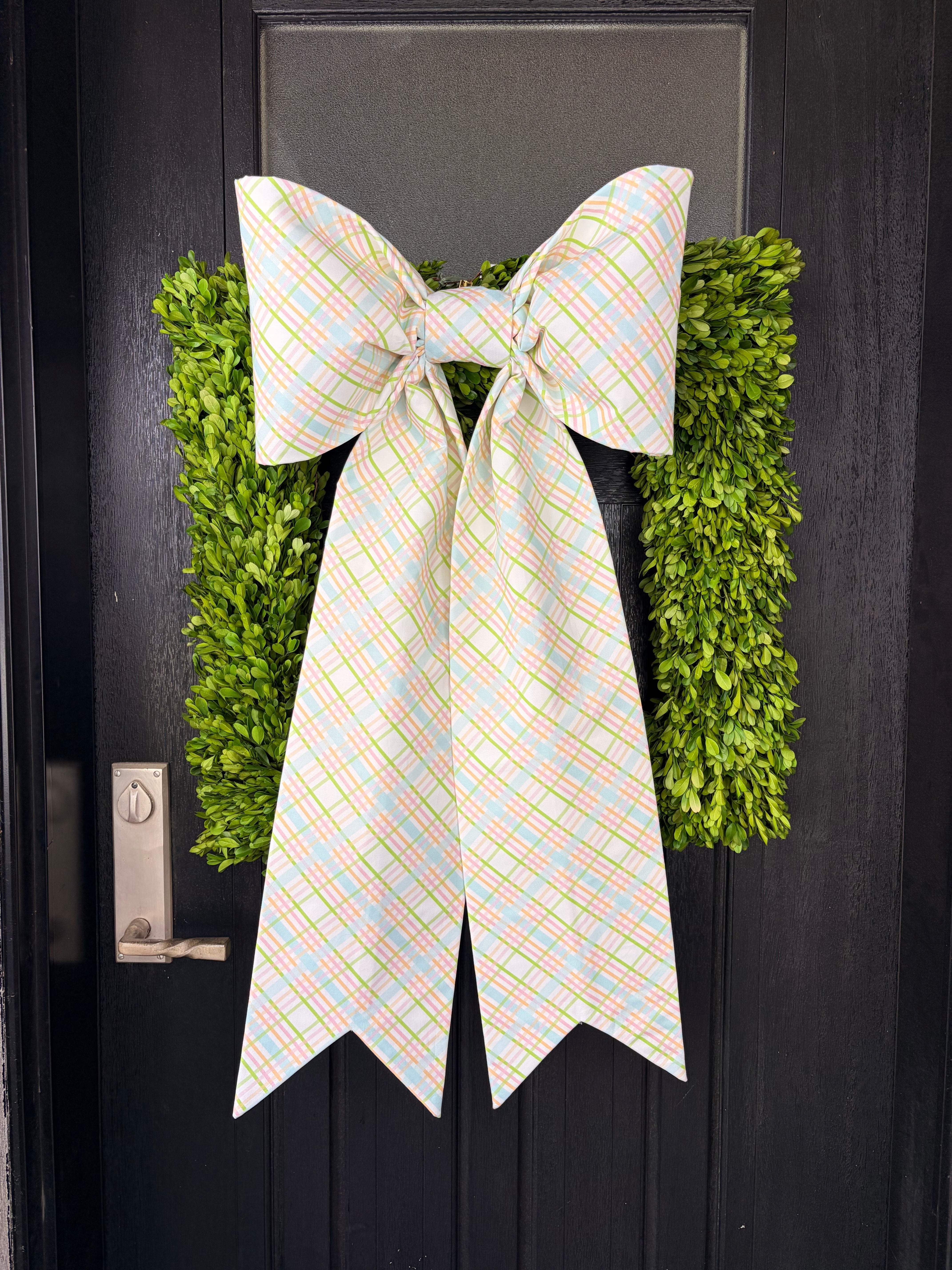 The Easter Morning Plaid Bow