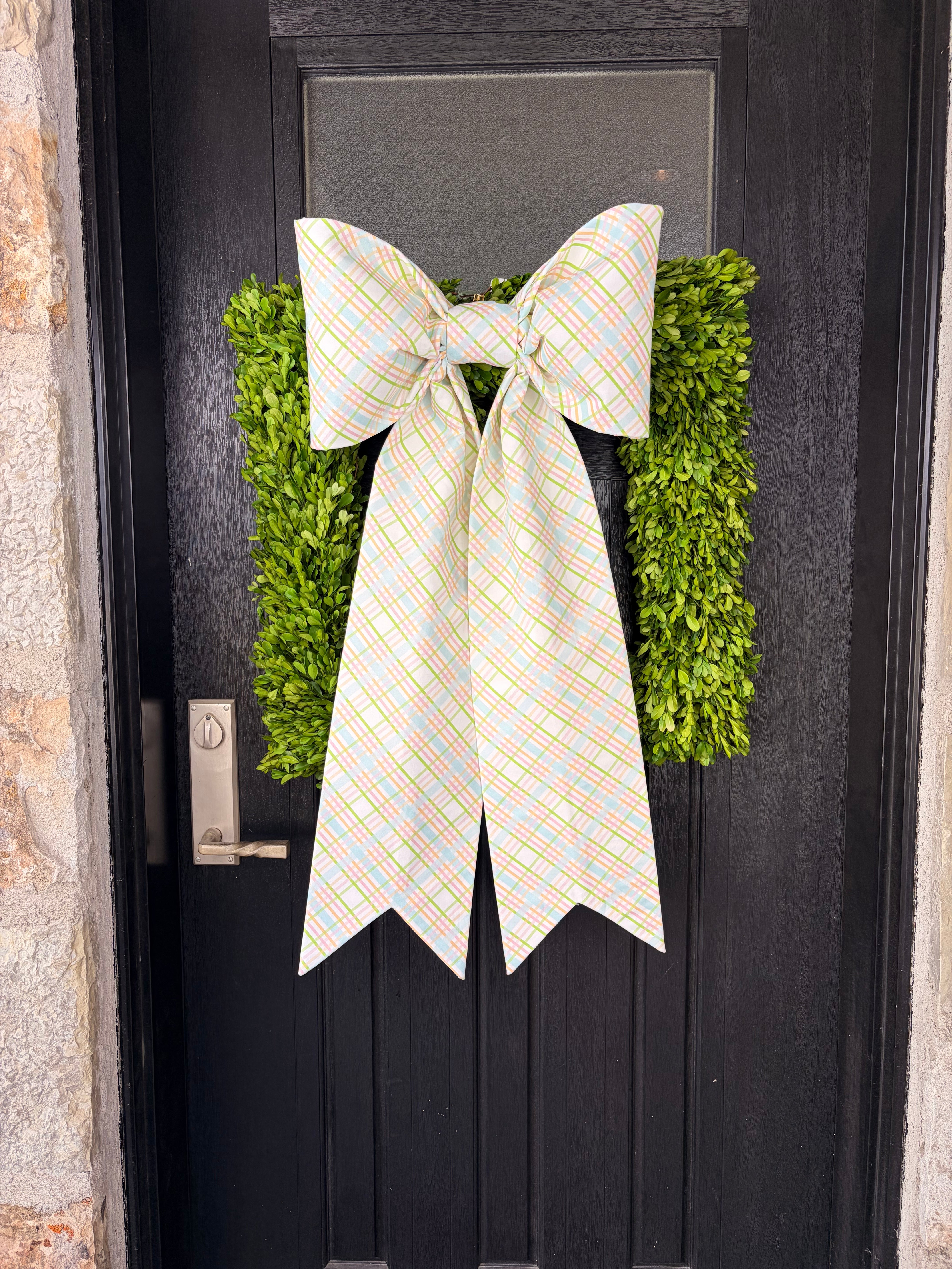 The Easter Morning Plaid Bow