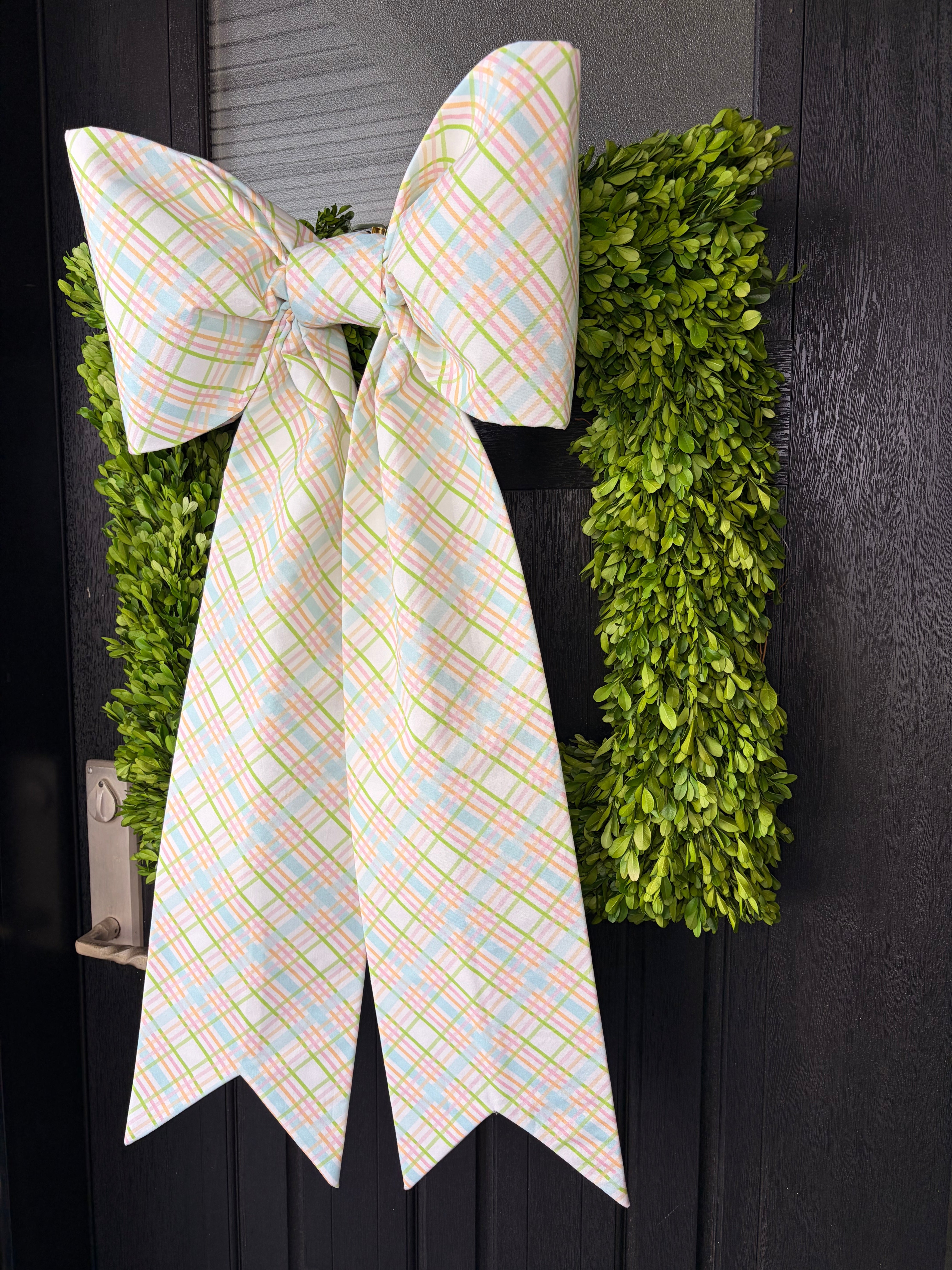 The Easter Morning Plaid Bow