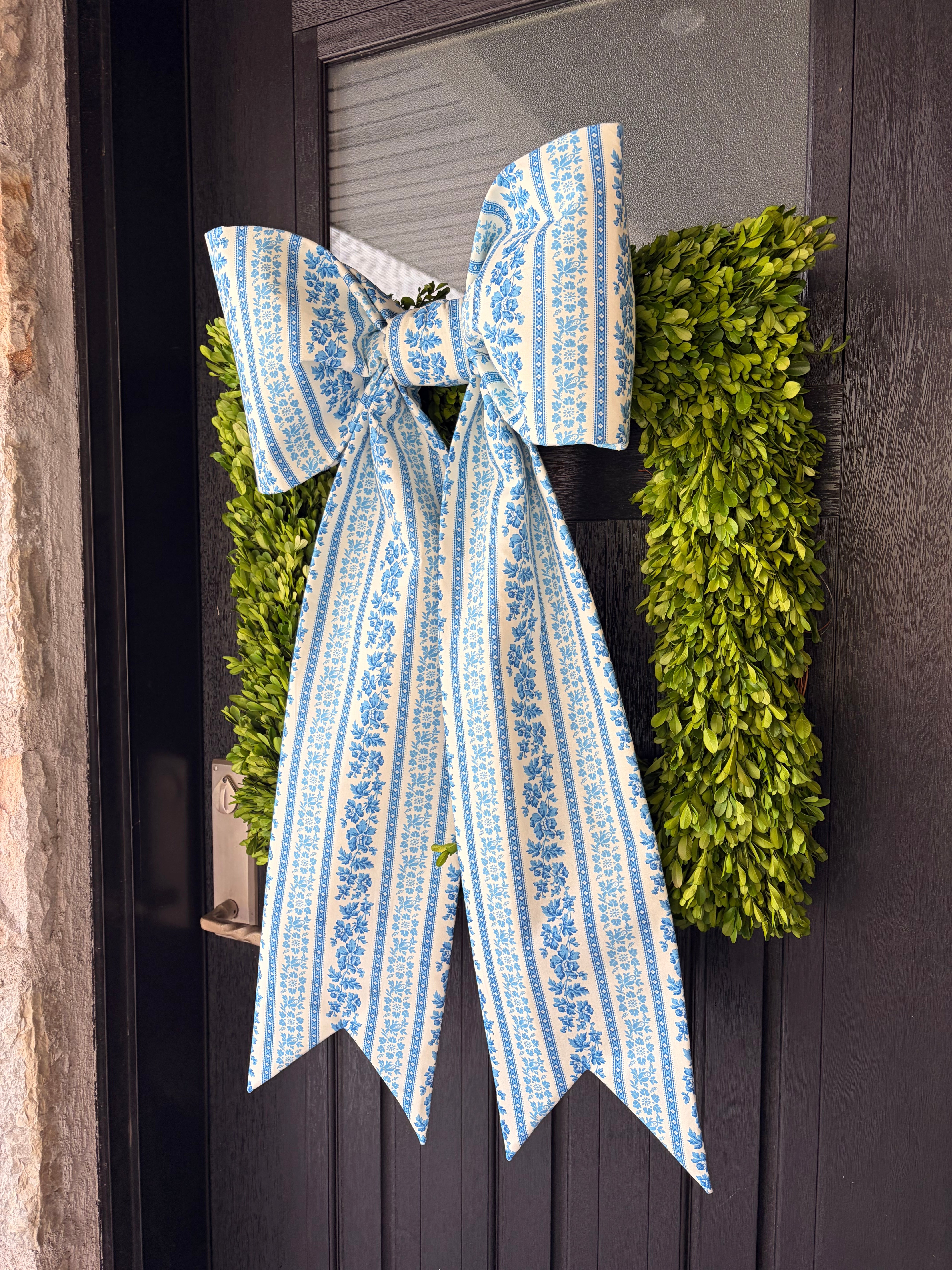 The Bleu Rêverie Stripe Bow