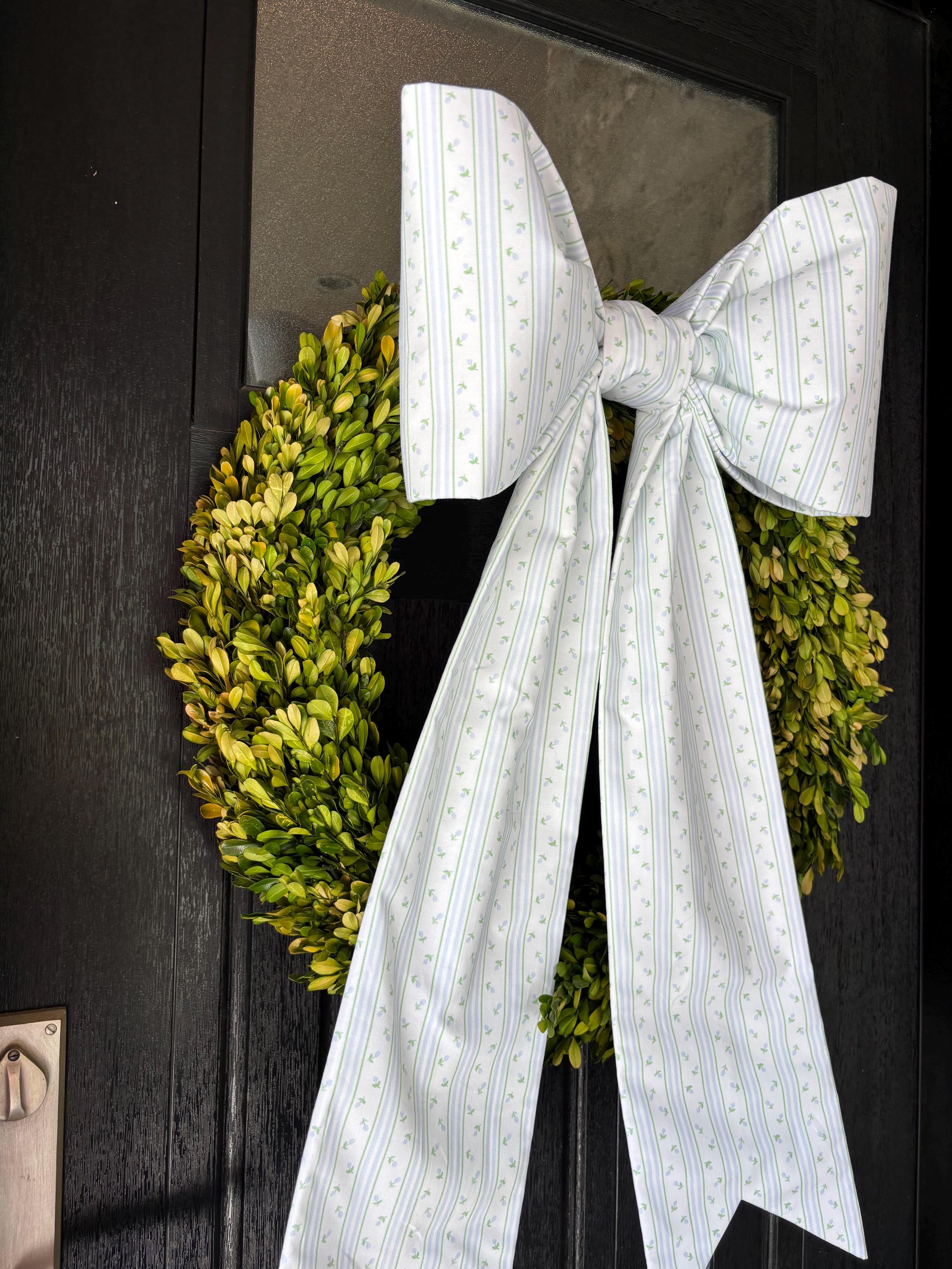 A Soft Blue in Roses Bow