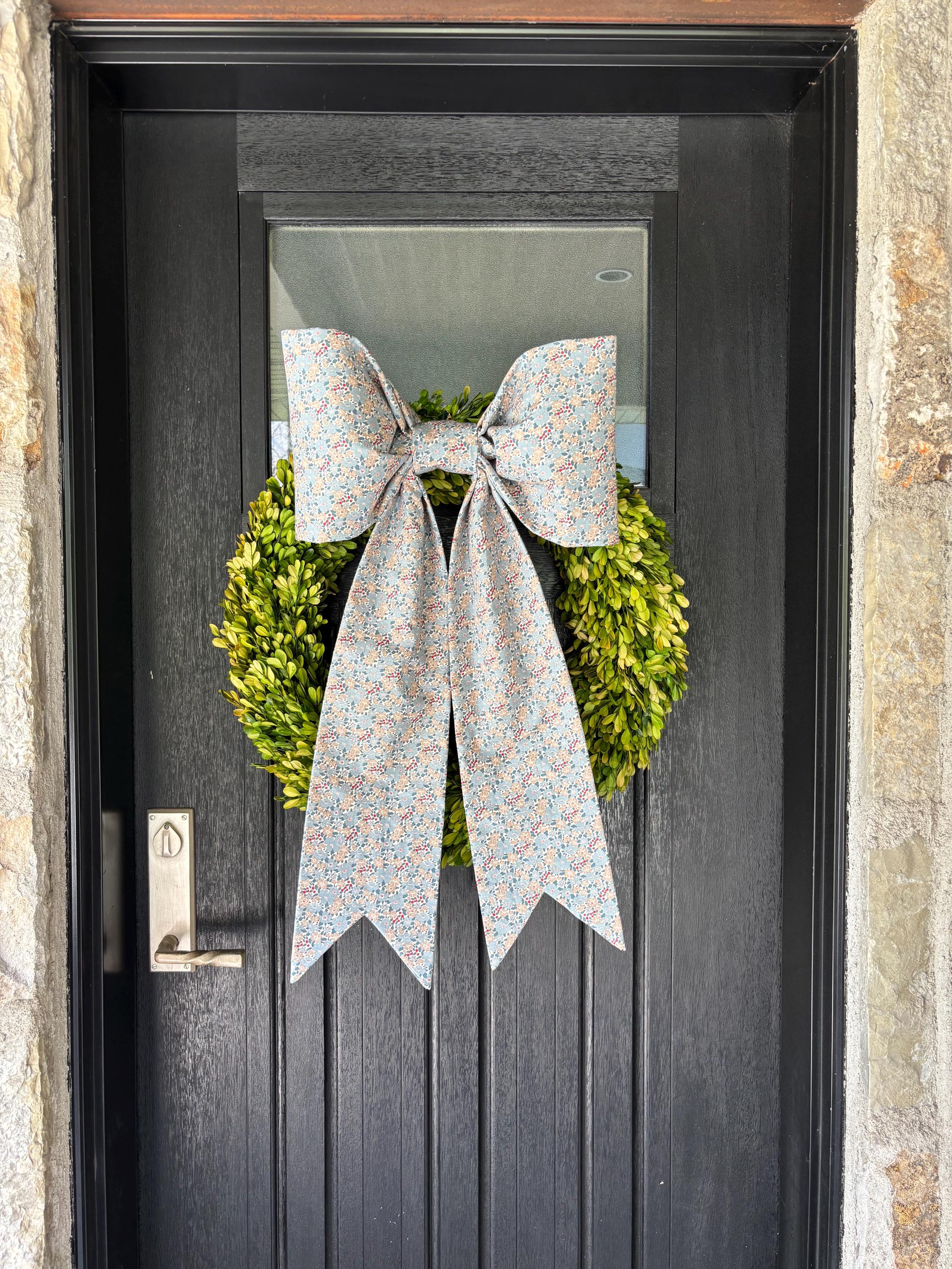 Bleu Petits Fleurs Bow