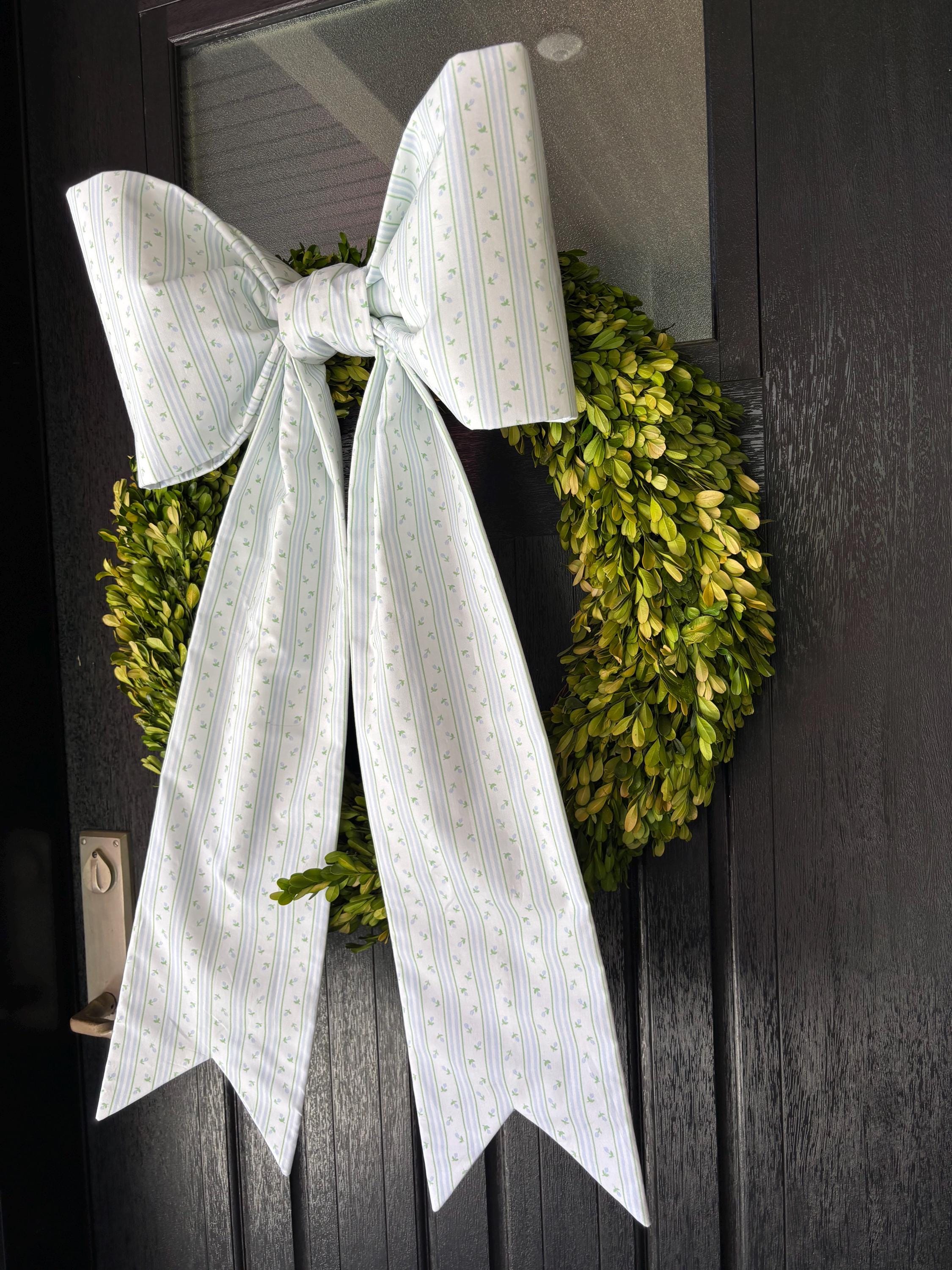 A Soft Blue in Roses Bow