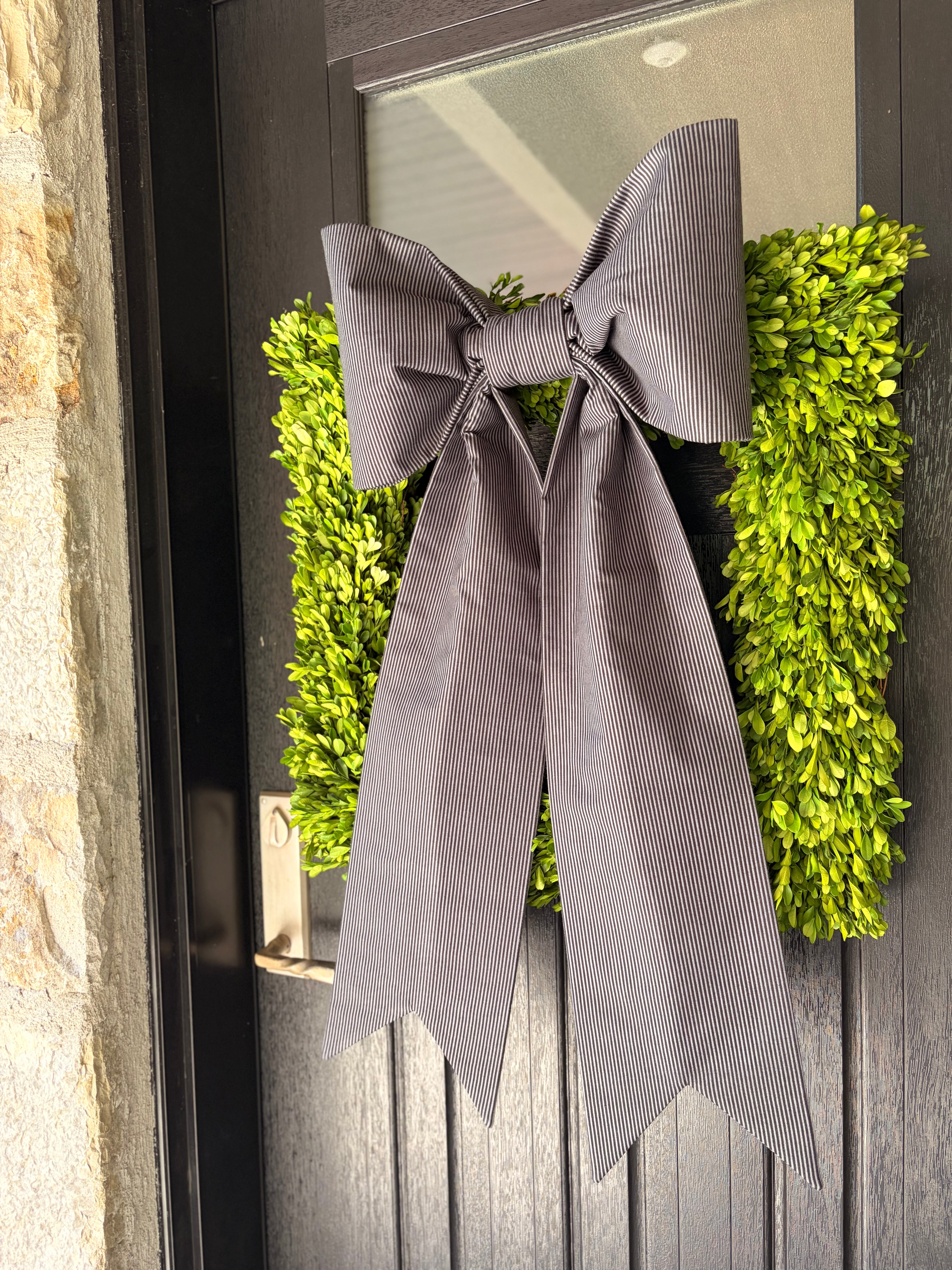 The Black Tie Ticking Bow