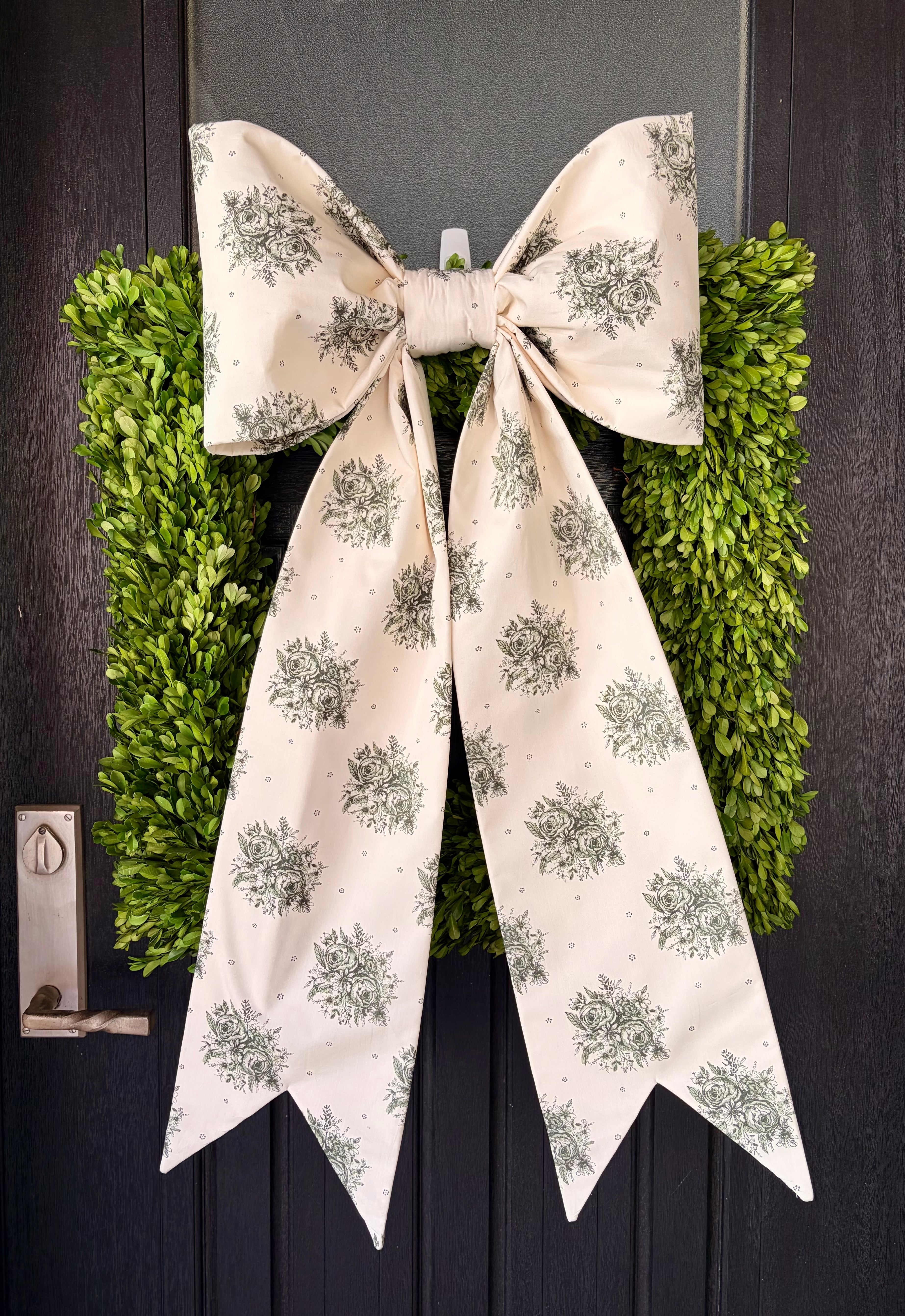 The Winter Garden Toile Bow
