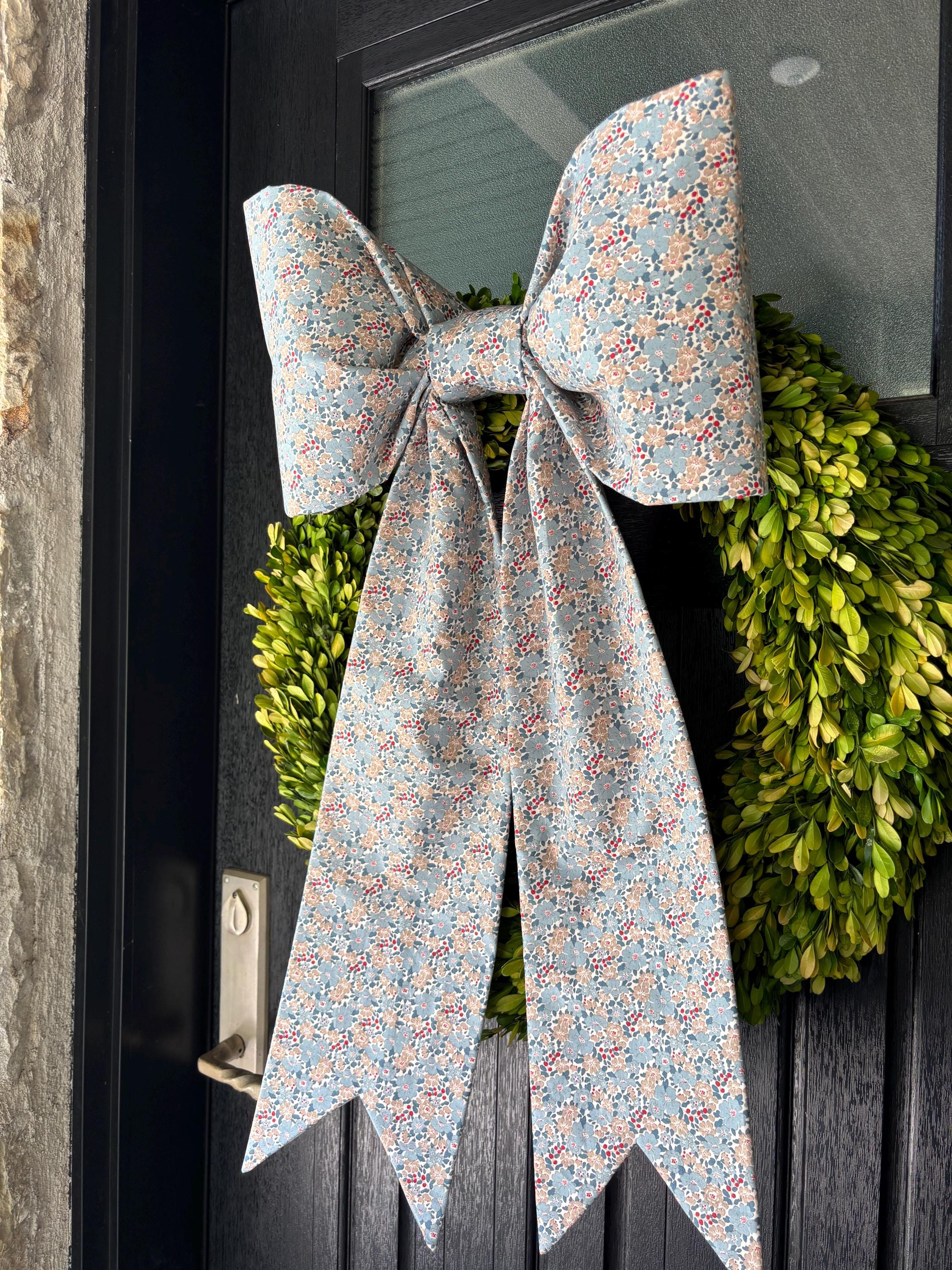 Bleu Petits Fleurs Bow