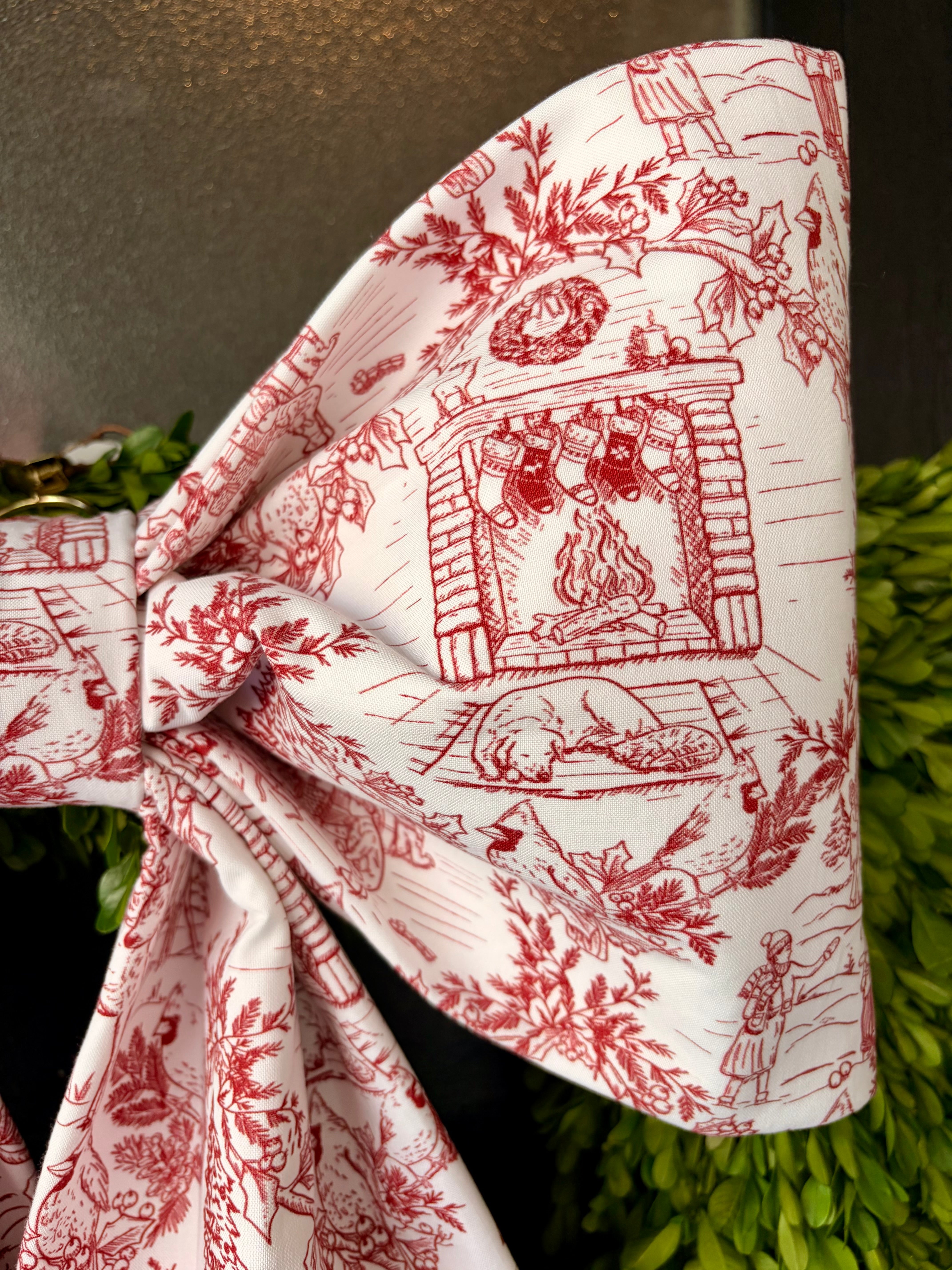 The Joyeux Noël Toile Bow