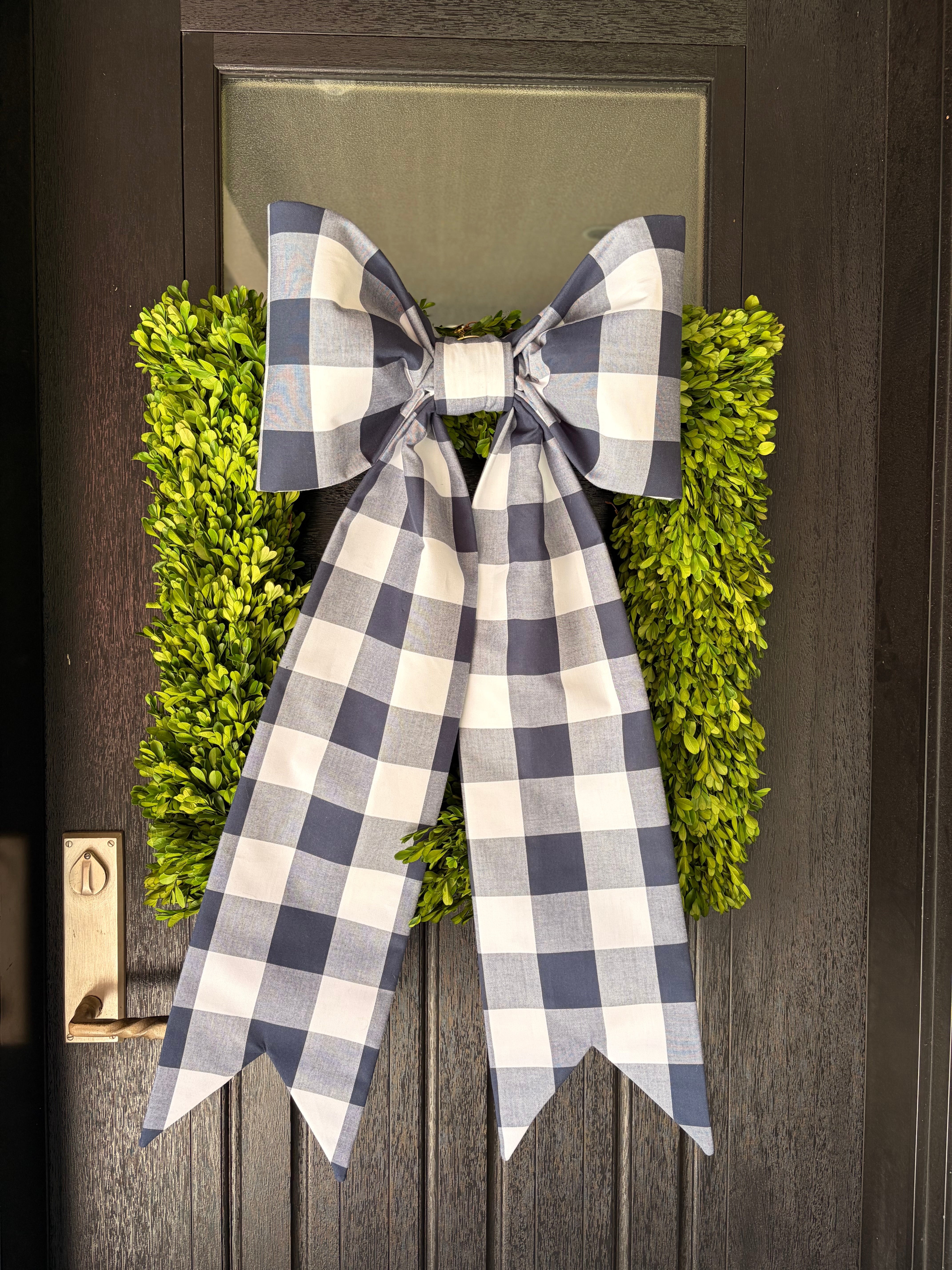 The Blue Manor Check Bow