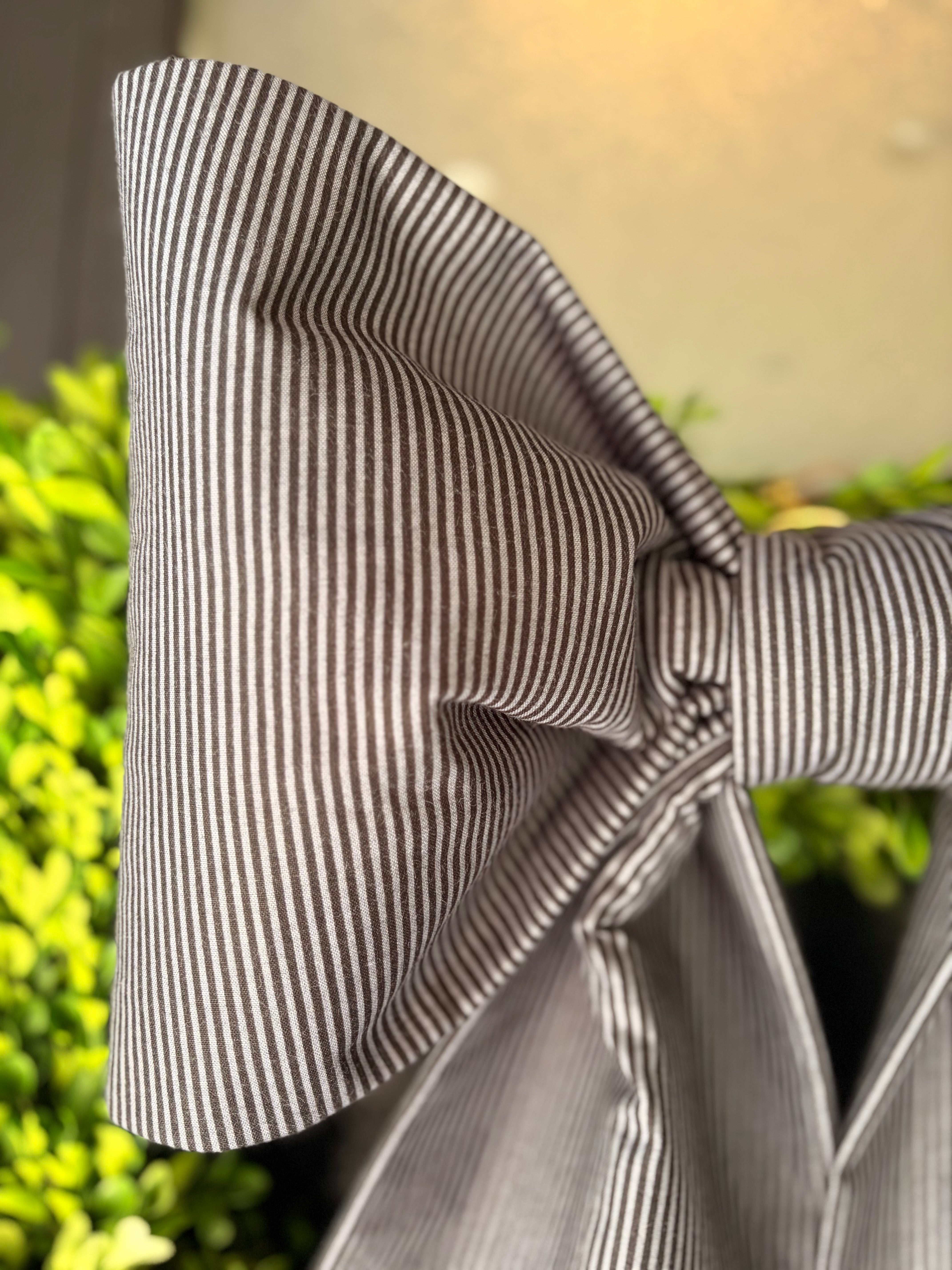 The Black Tie Ticking Bow