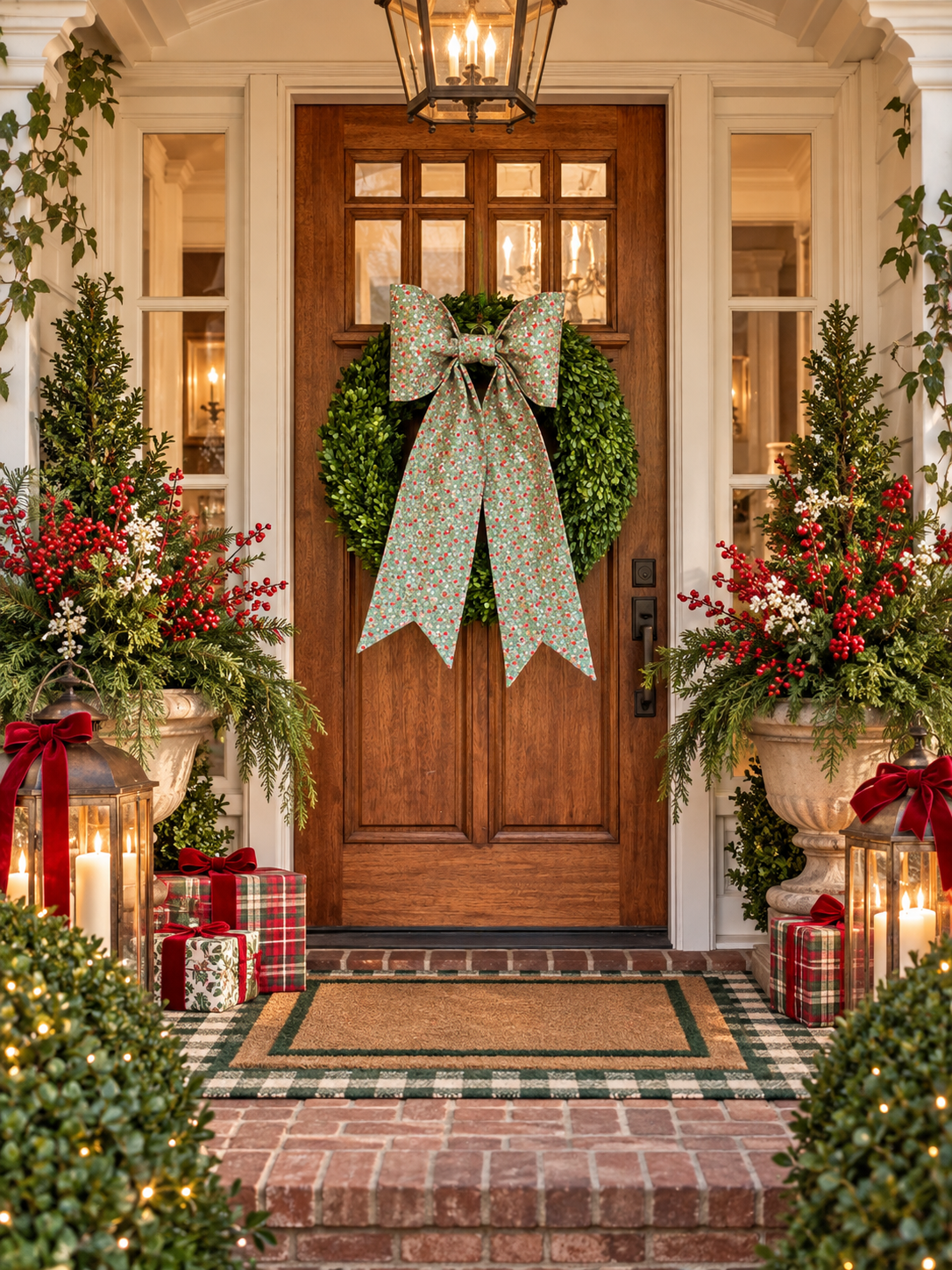 The Christmas Cottage Blooms Bow