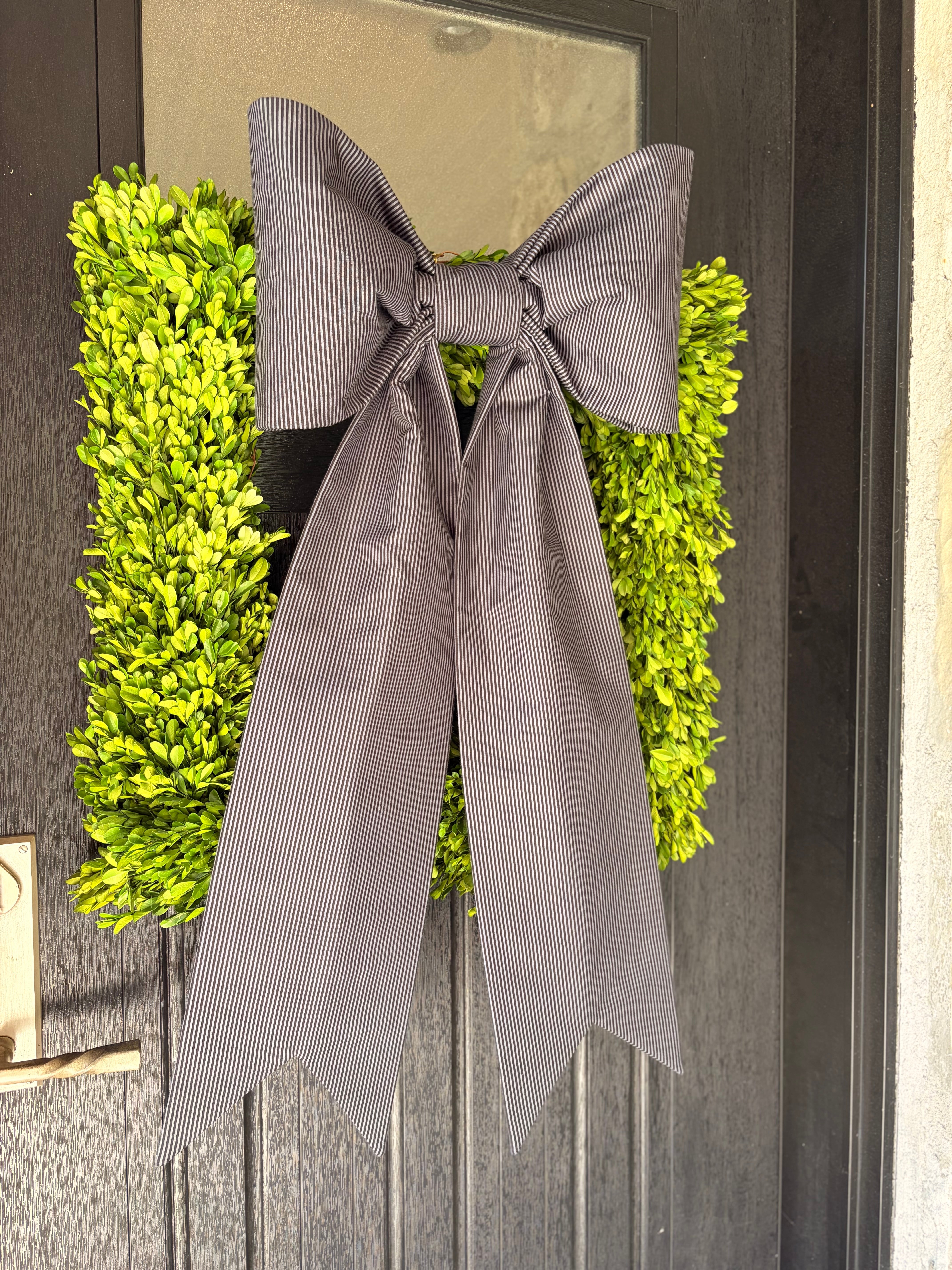 The Black Tie Ticking Bow