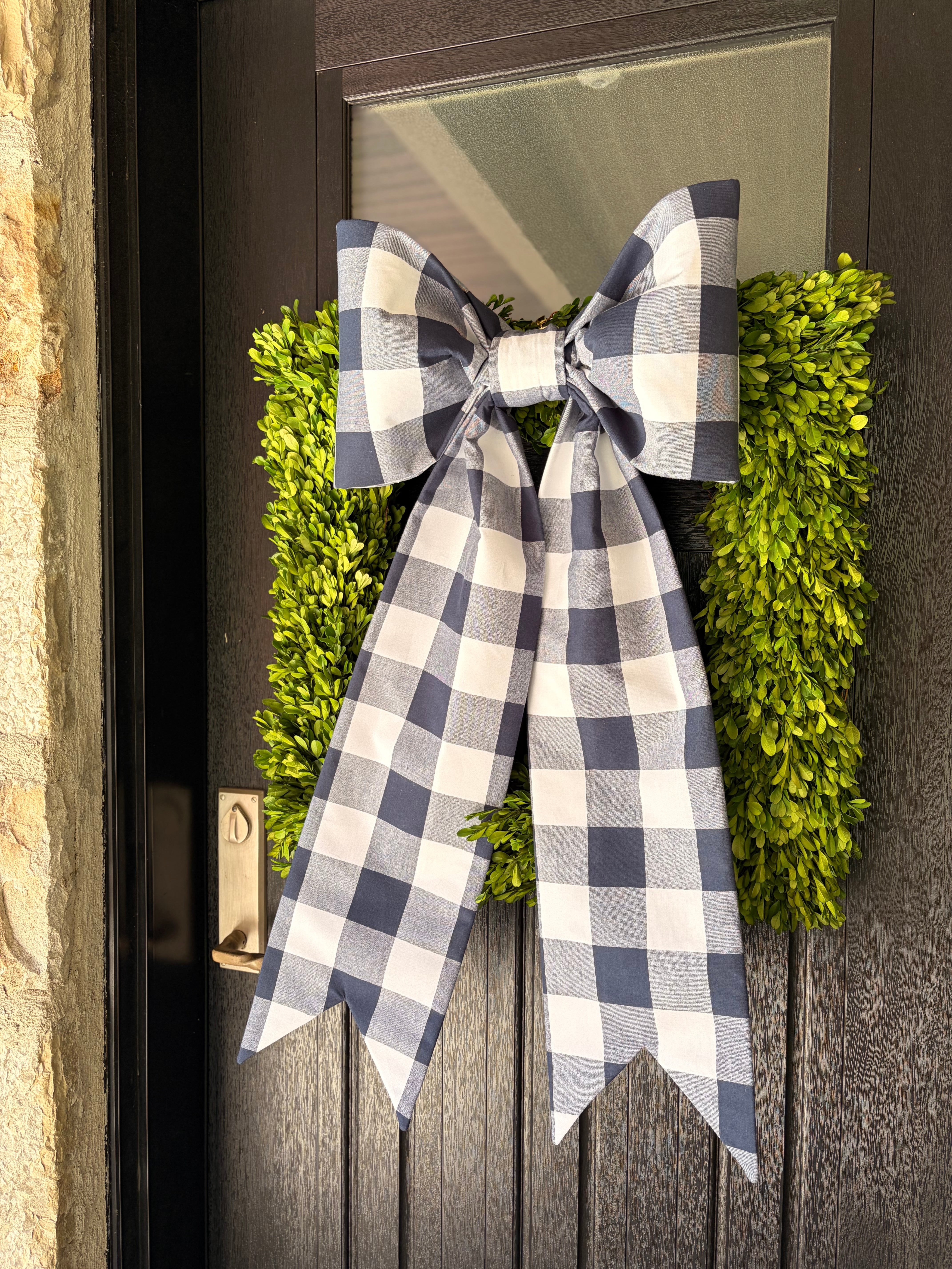 The Blue Manor Check Bow