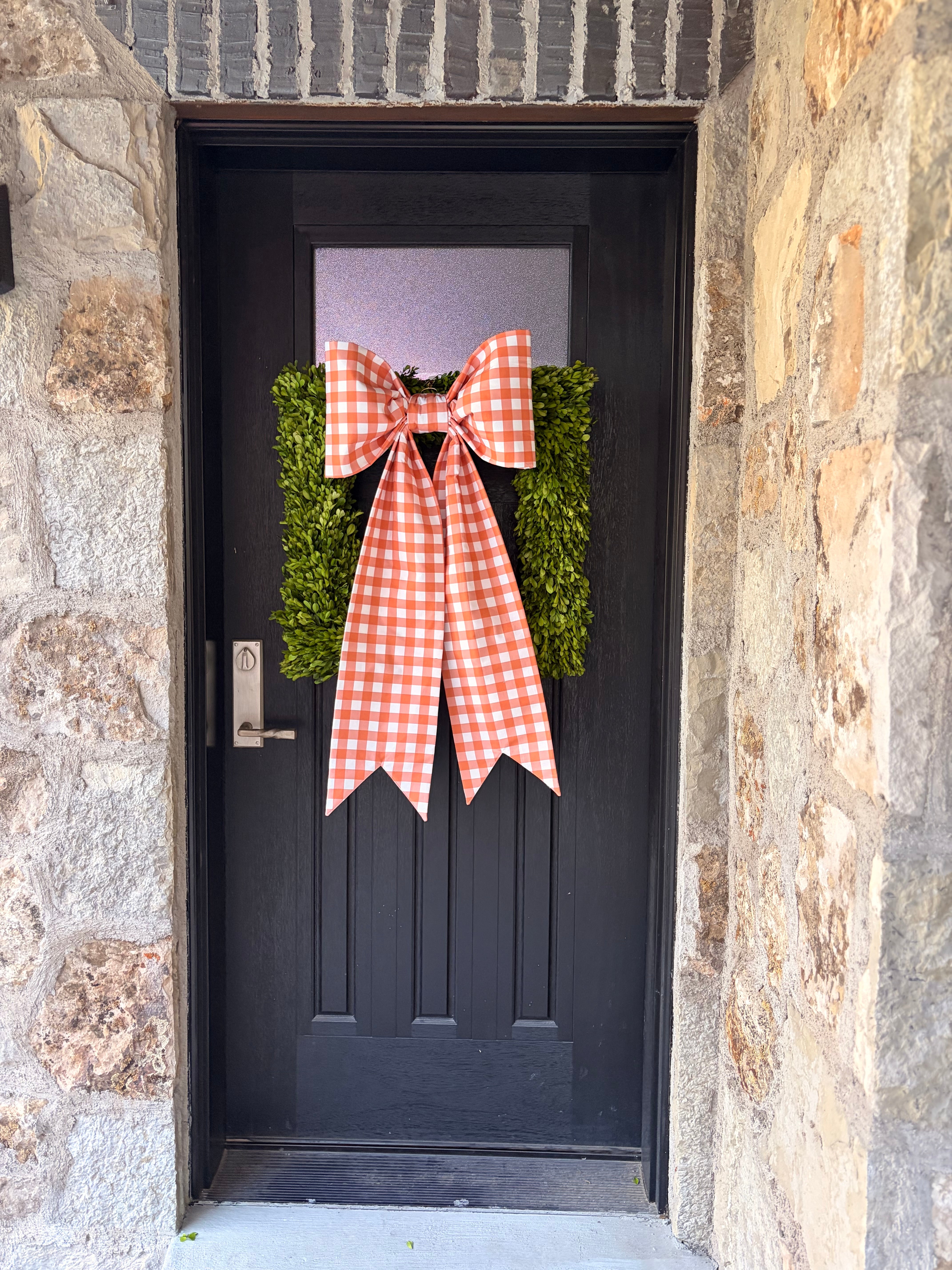 The Georgia Peach Gingham Bow