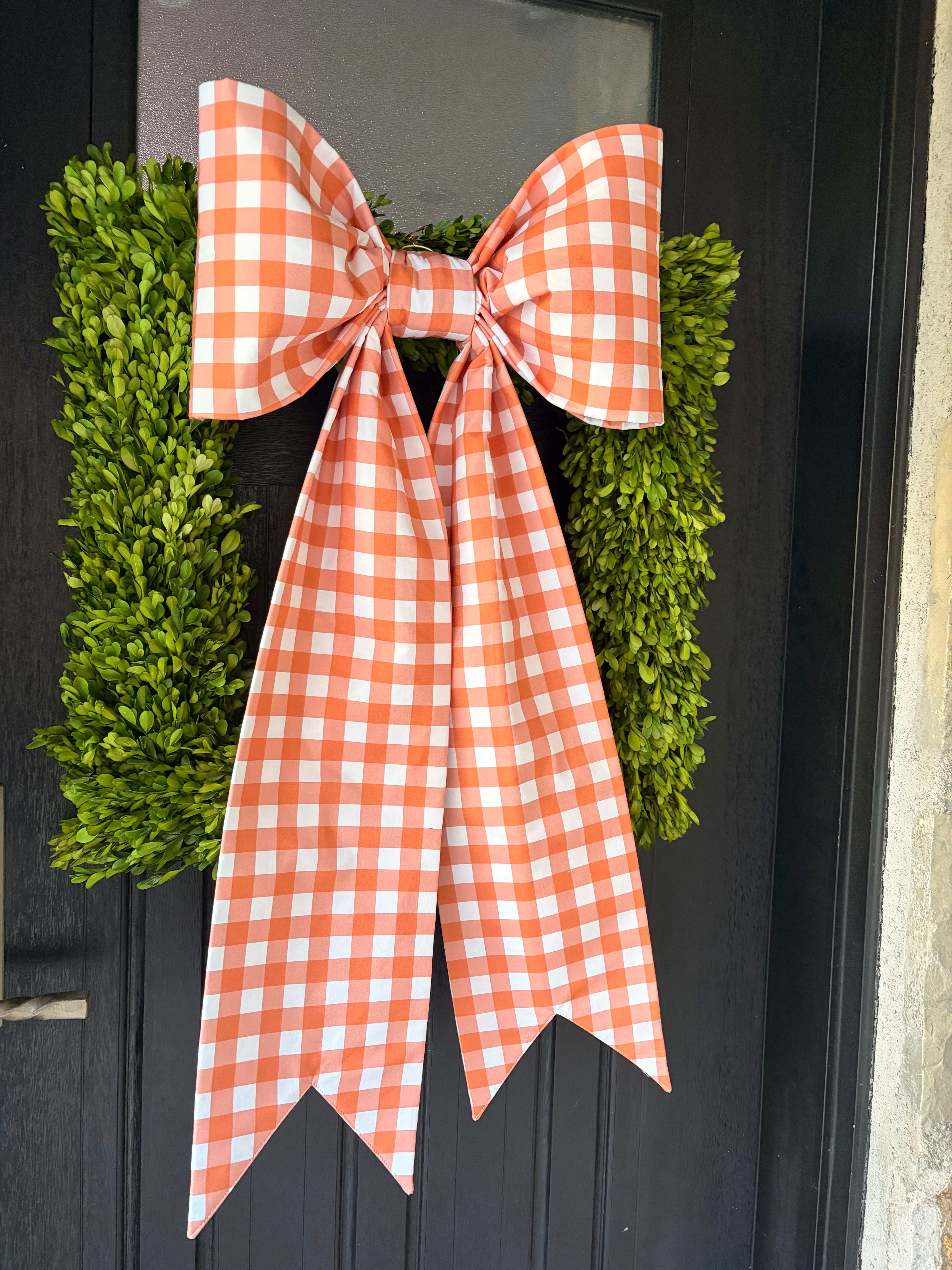 The Georgia Peach Gingham Bow
