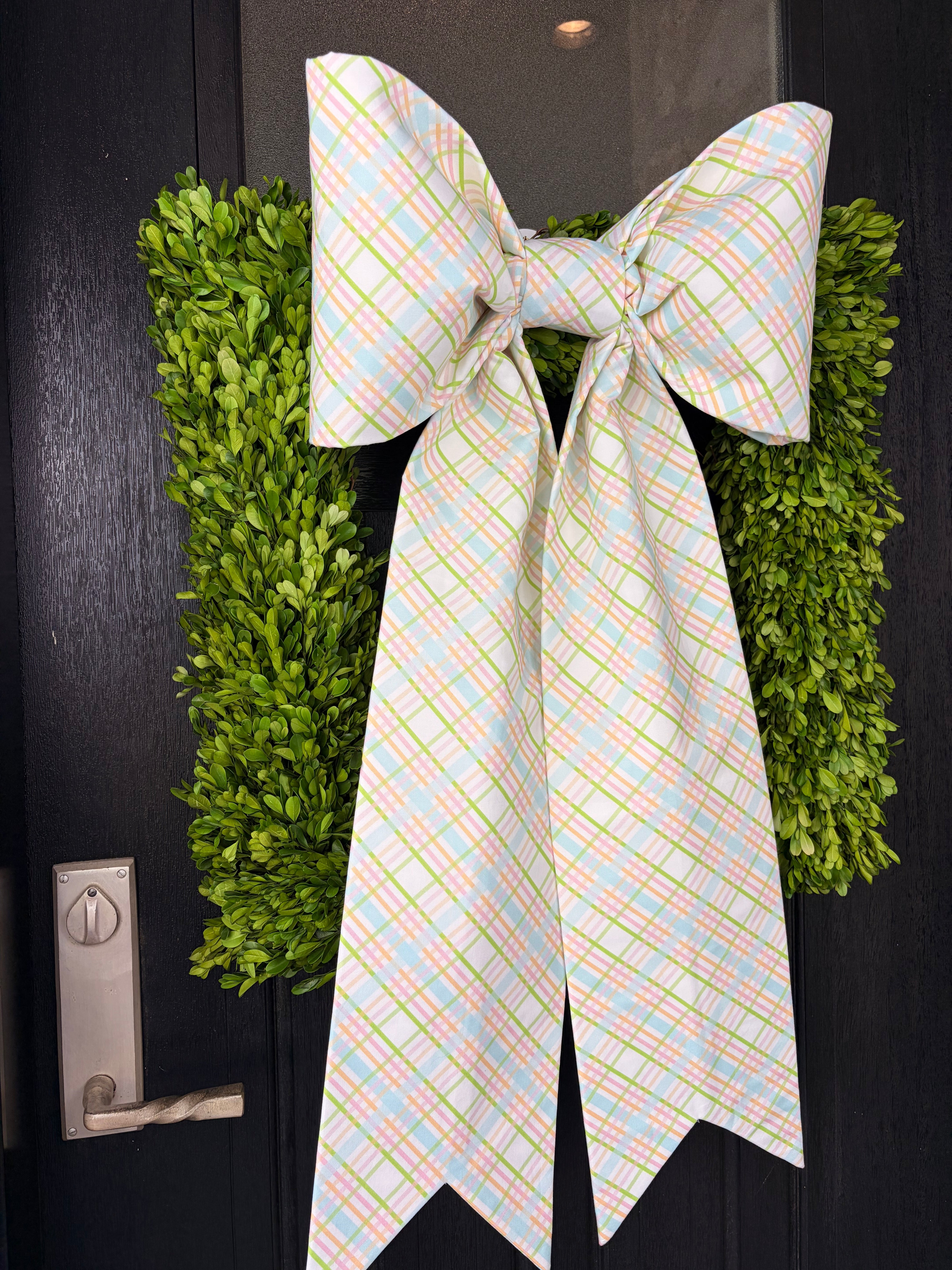 The Easter Morning Plaid Bow