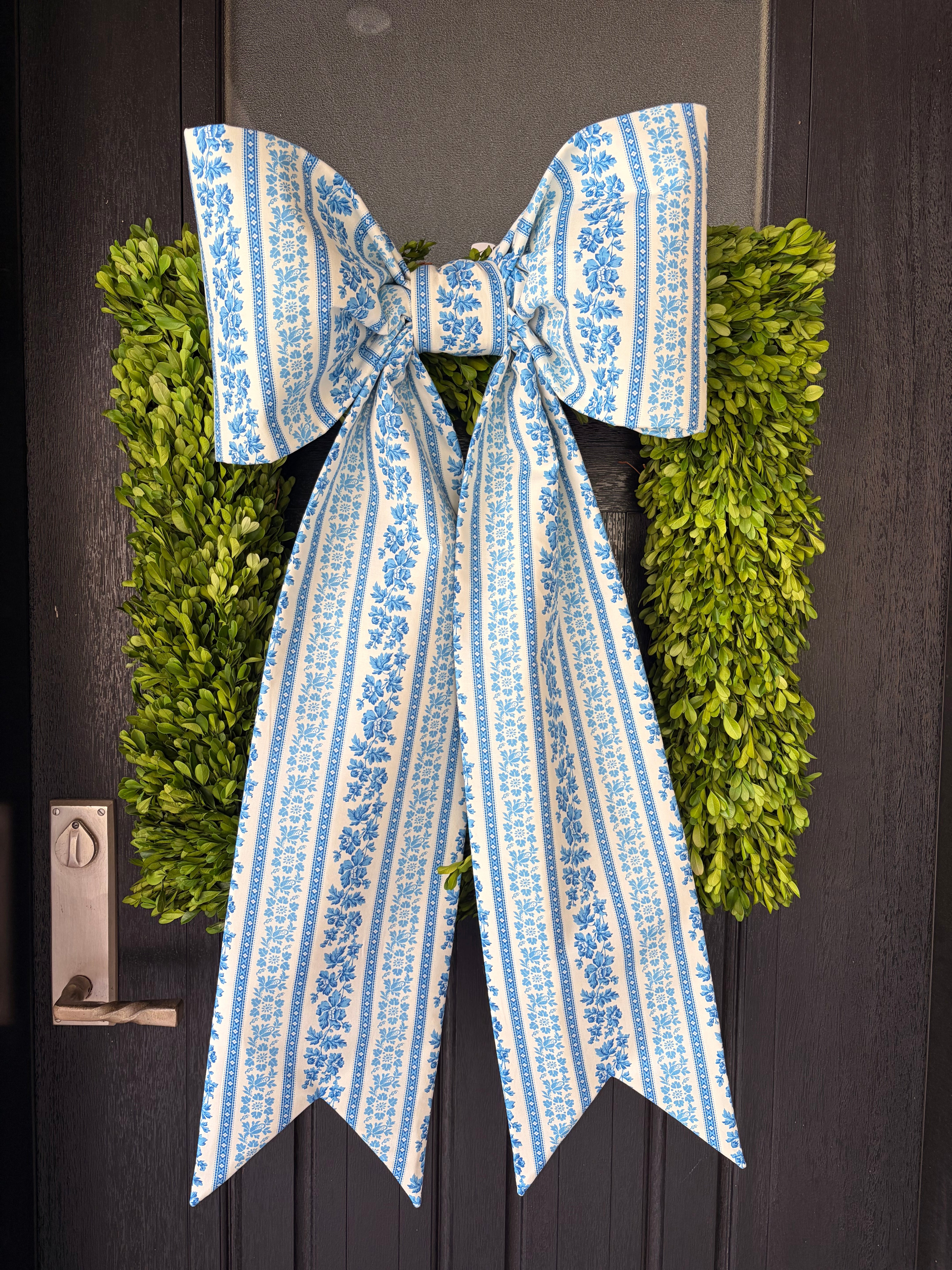 The Bleu Rêverie Stripe Bow