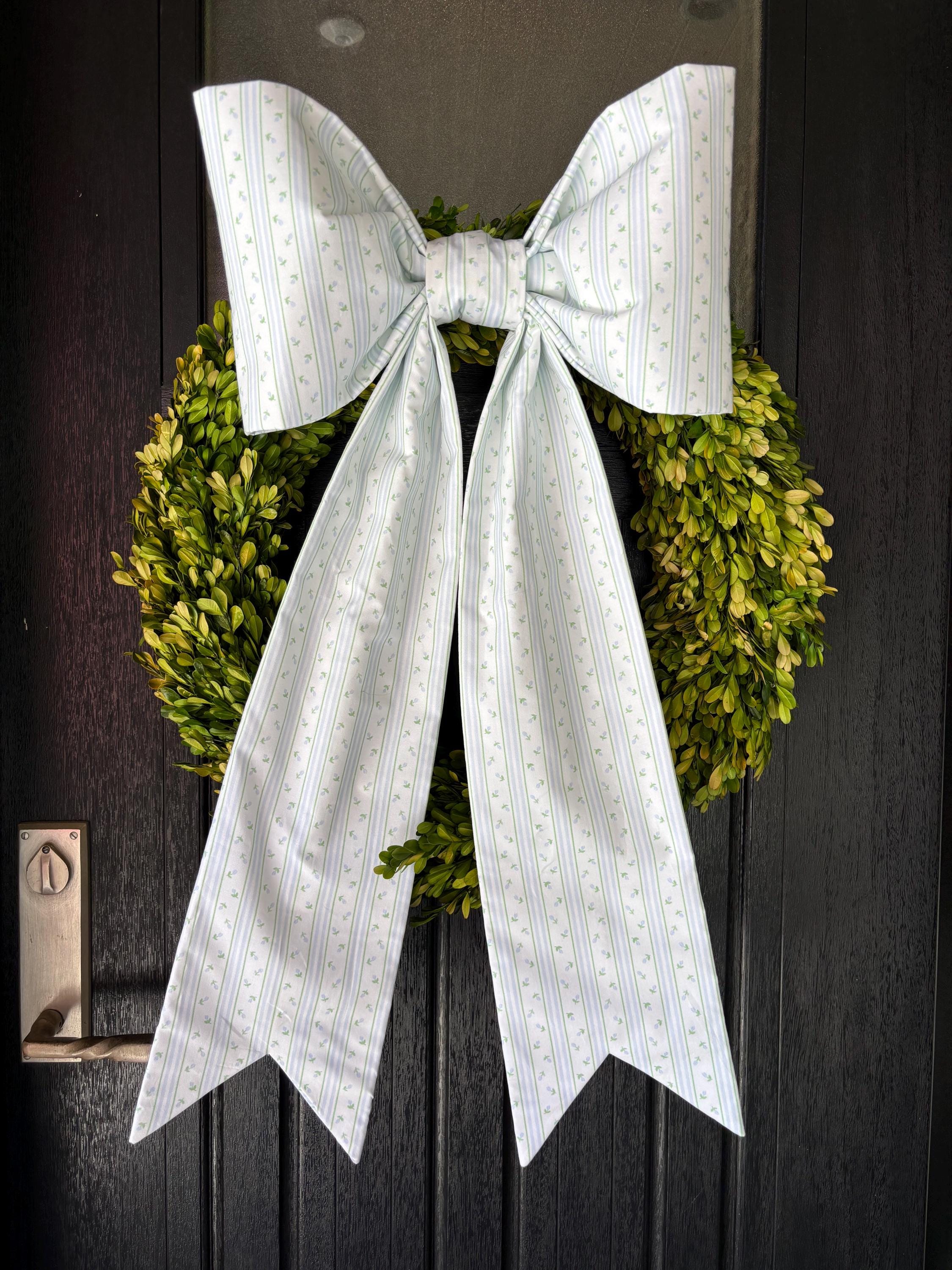 A Soft Blue in Roses Bow